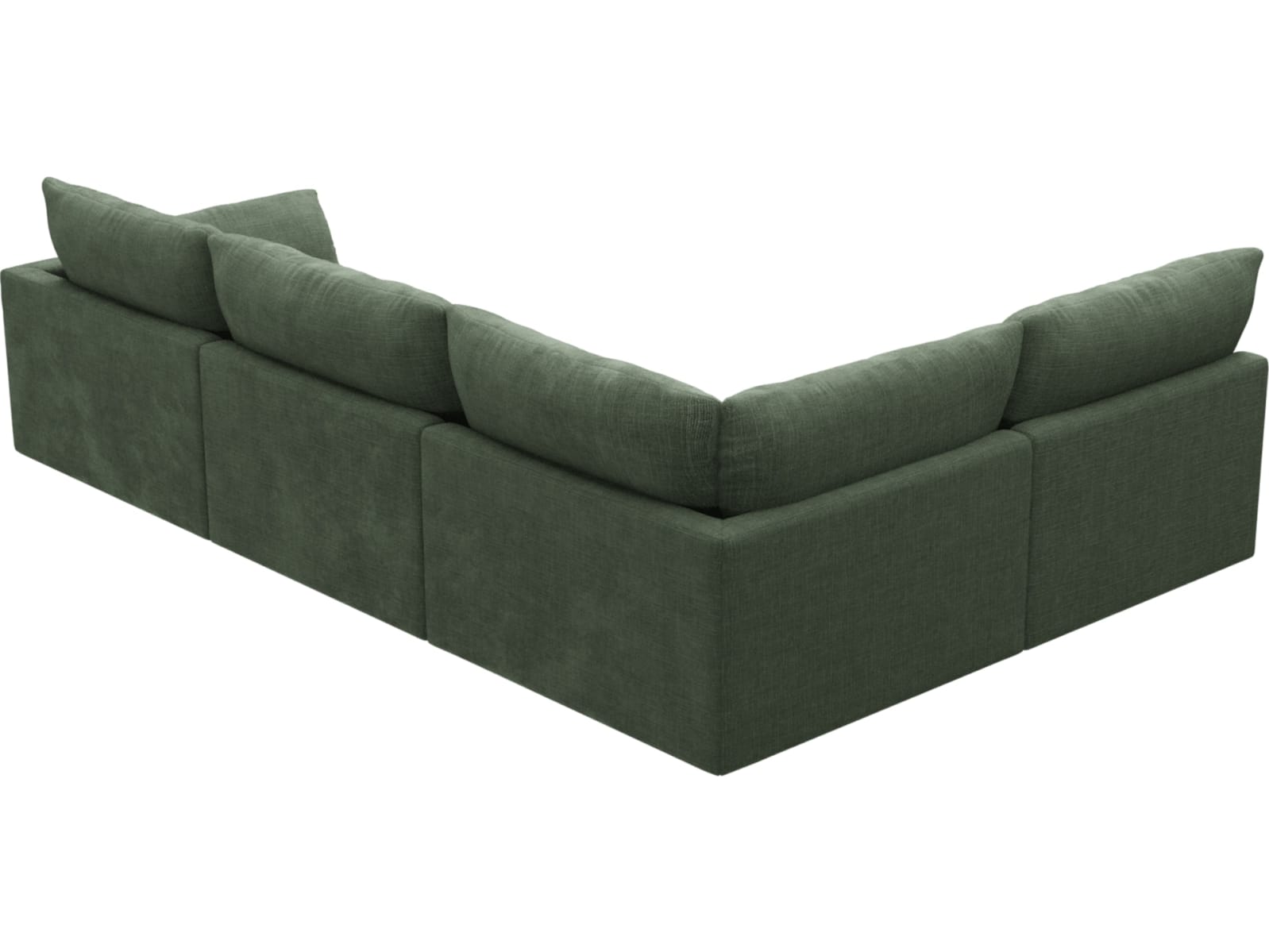 Willow Tribute Dark Jade Corner Sofa - 4 Seater LAF Terminal color Tribute Dark Jade