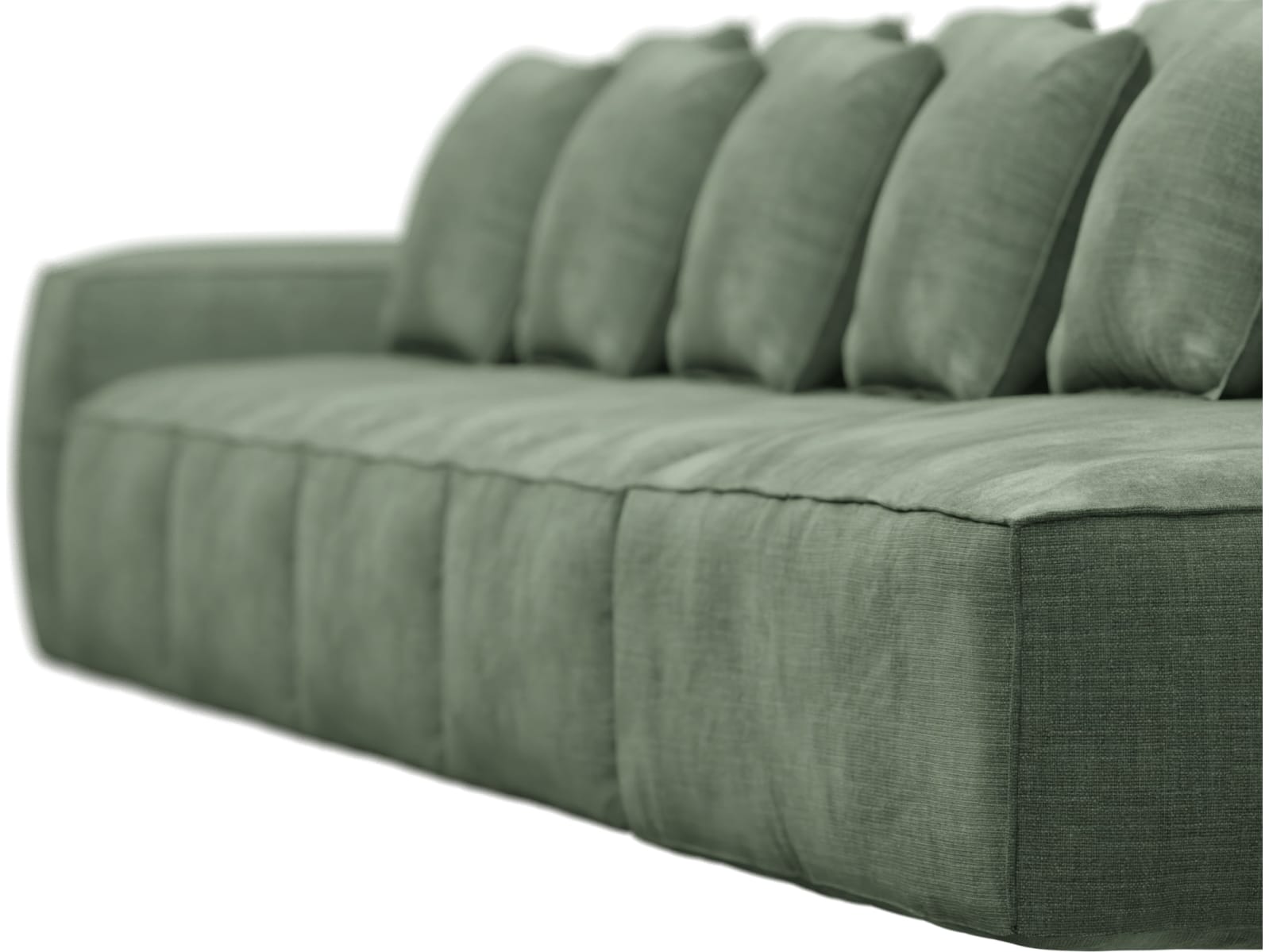 Riley Tribute Dark Jade Modular Sofa - 1x Arm, 4x Armless, 1x Right Terminal color Tribute Dark Jade