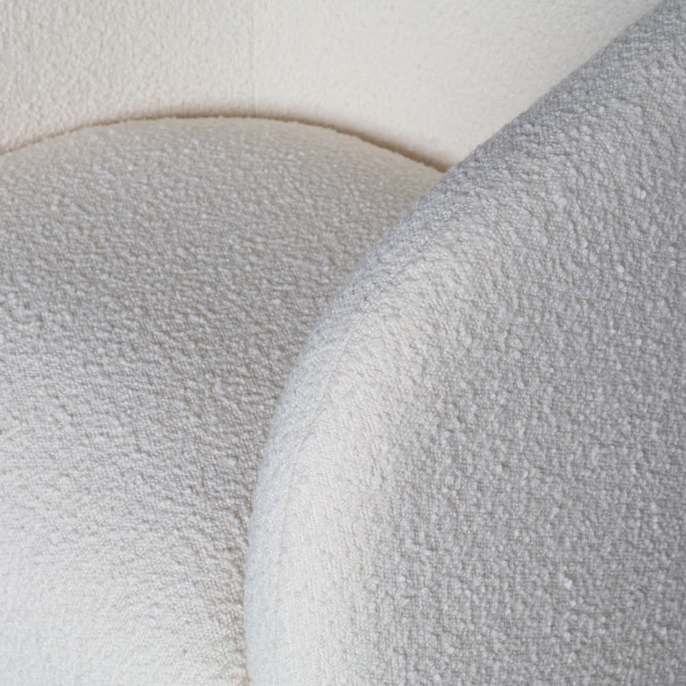 Decker Boucle Ivory Swivel Chair color Boucle Ivory