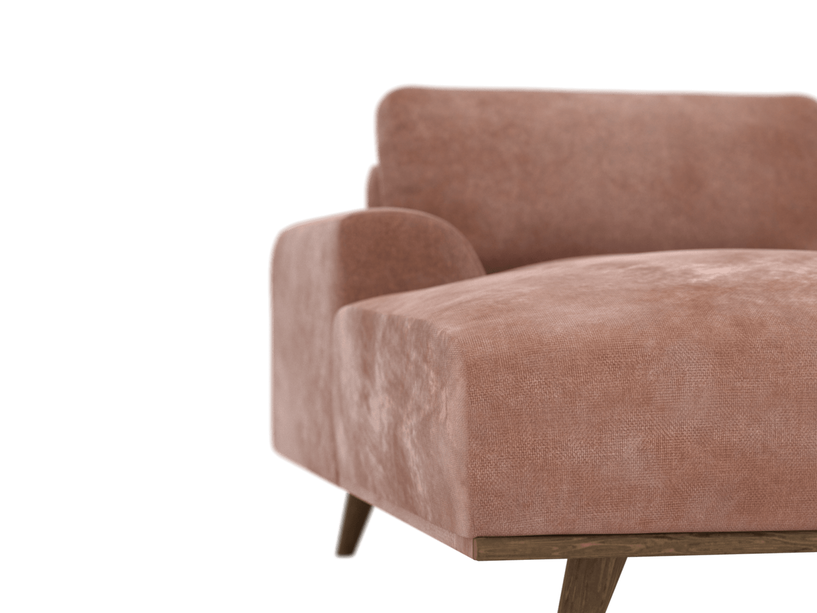 Dane Muse Dusk Chaise Sofa - 3 Seater color Muse Dusk