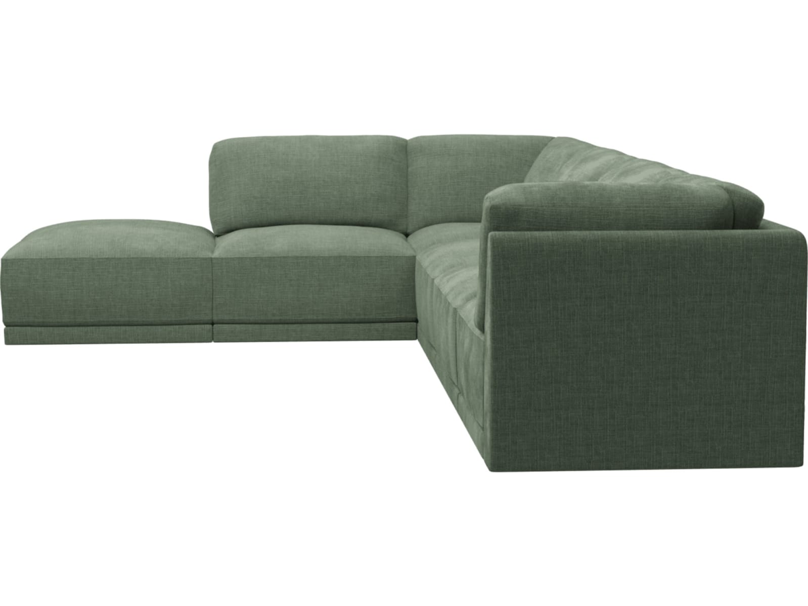Emily Modular Sofa Tribute Dark Jade - 6 Piece color Tribute Dark Jade