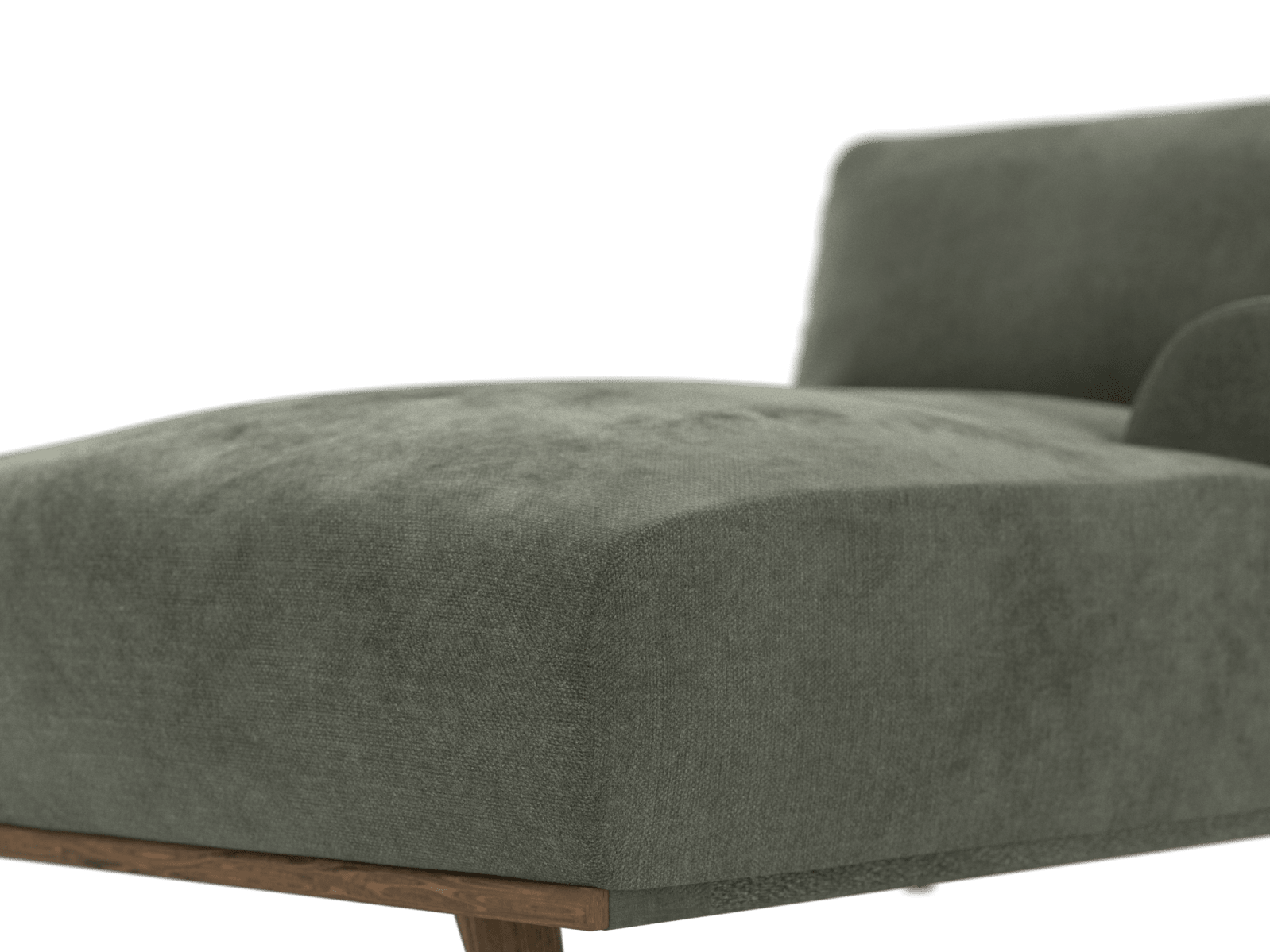 Dane Tribute Dark Jade Chaise Right Arm Facing Sofa Module color Tribute Dark Jade