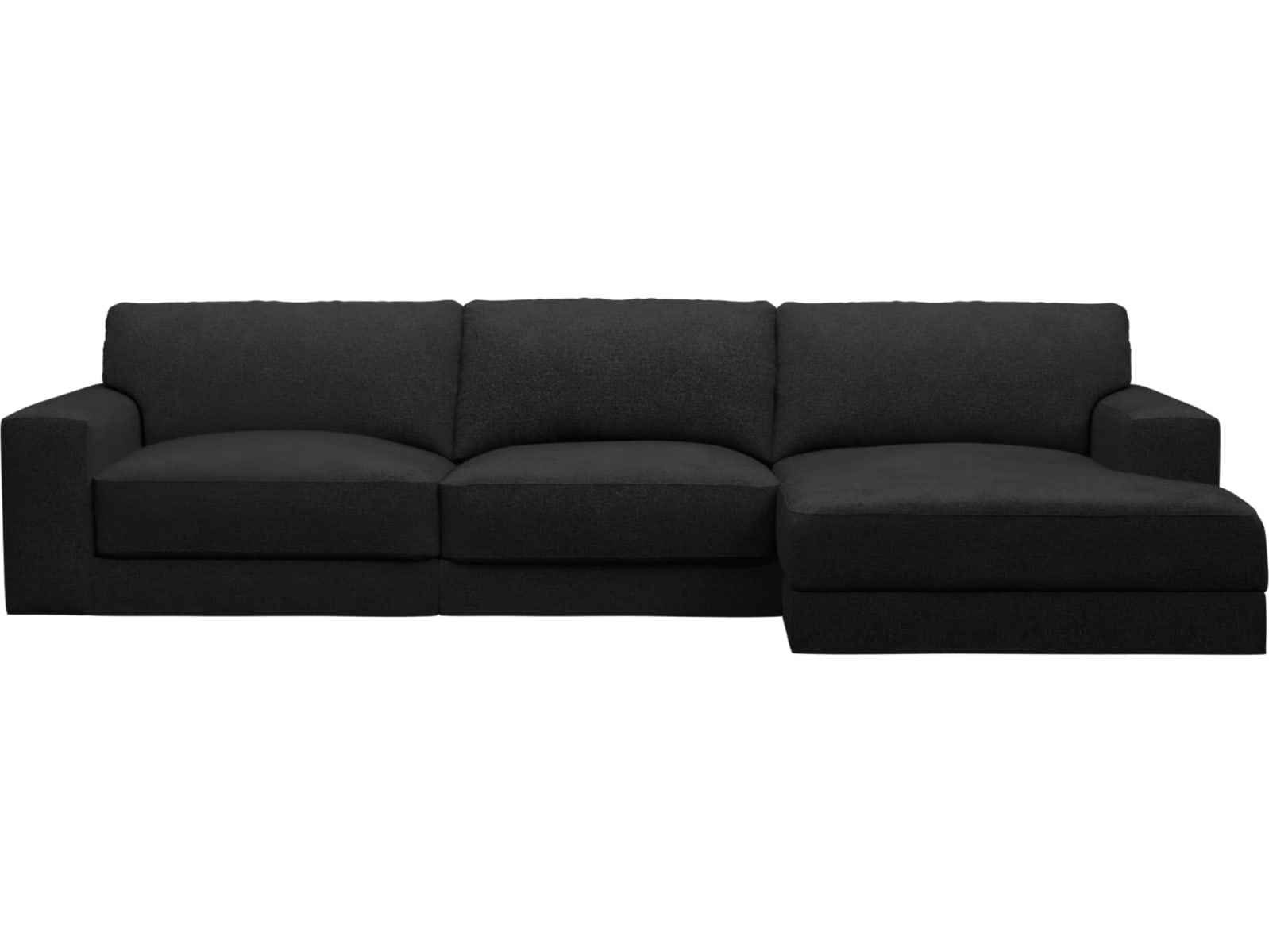 Monica California Charcoal Chaise Sofa - 3 Seater color California Charcoal