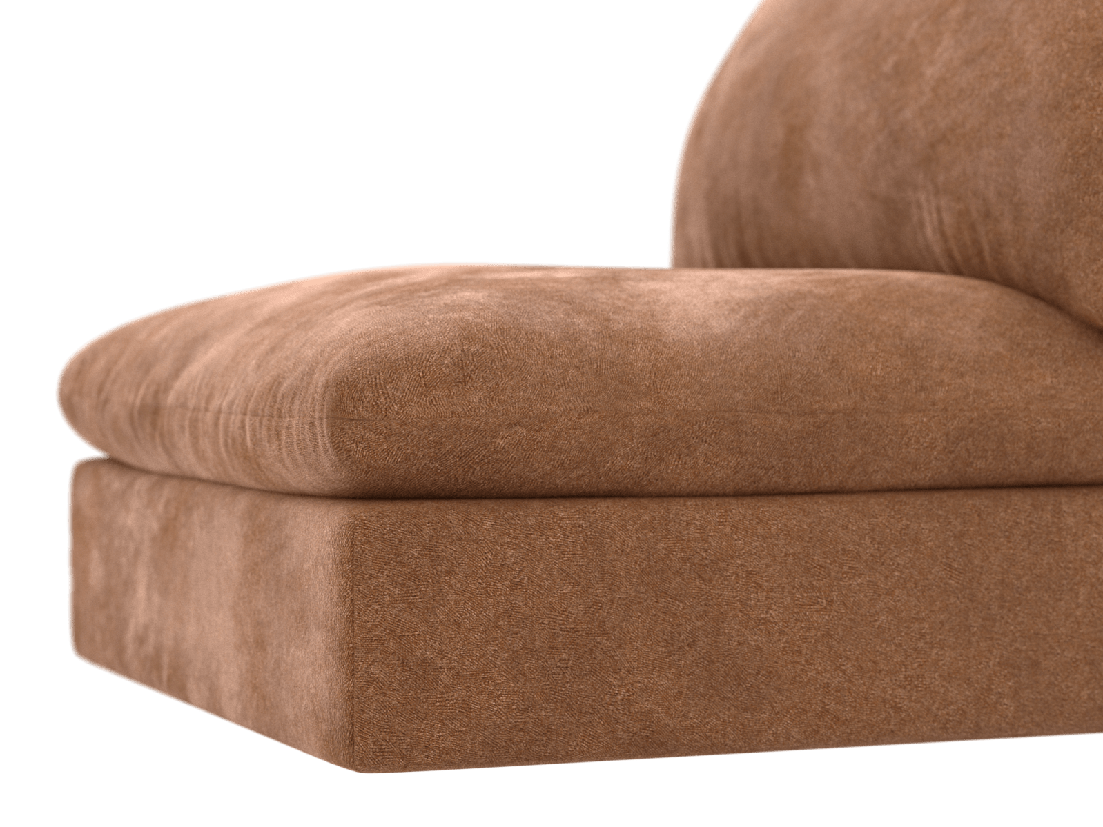 Willow Tribute Chestnut Armless Sofa Module color Tribute Chestnut