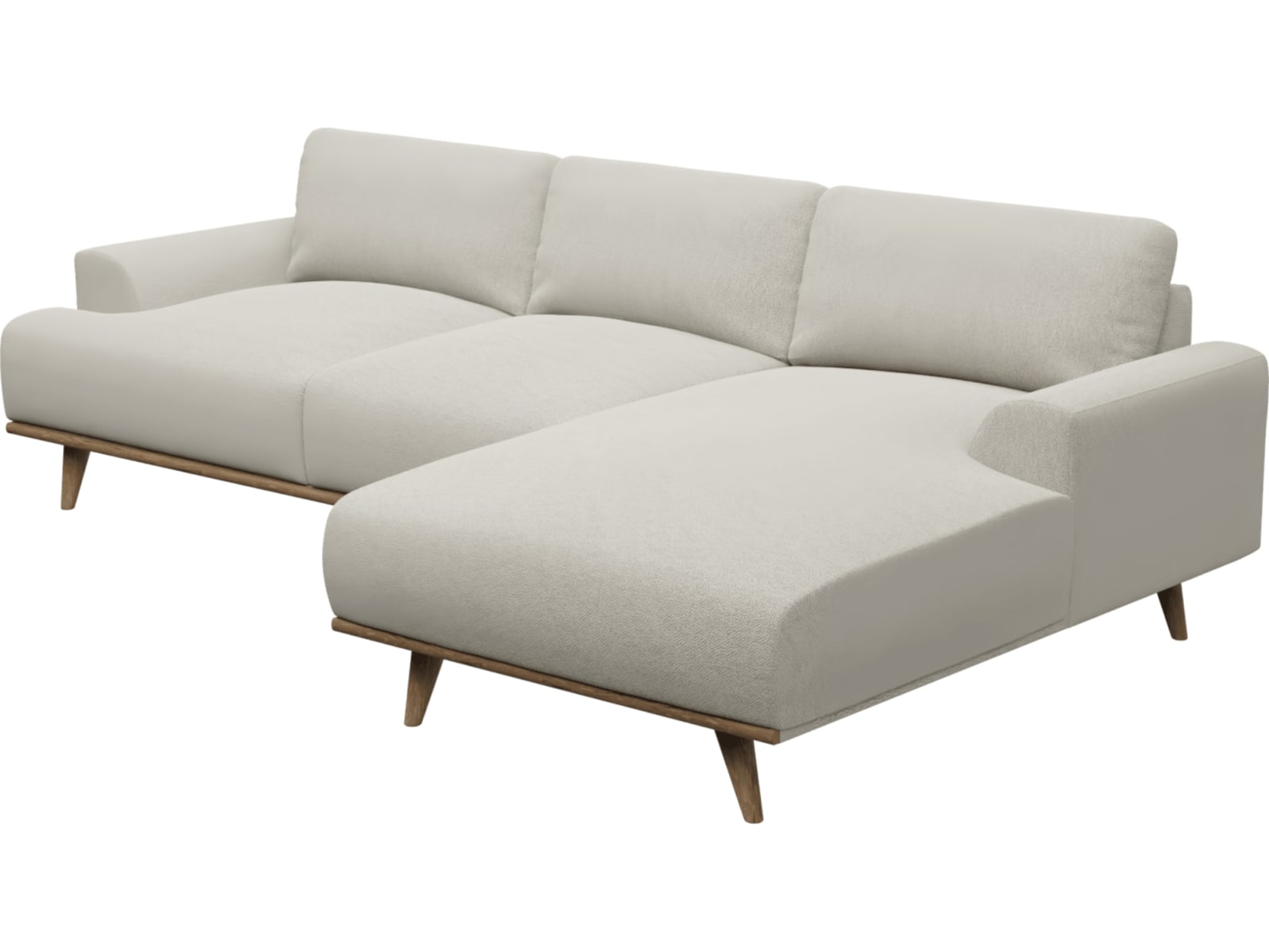 Dane Noa Desert Chaise Sofa - 3 Seater color Noa Desert