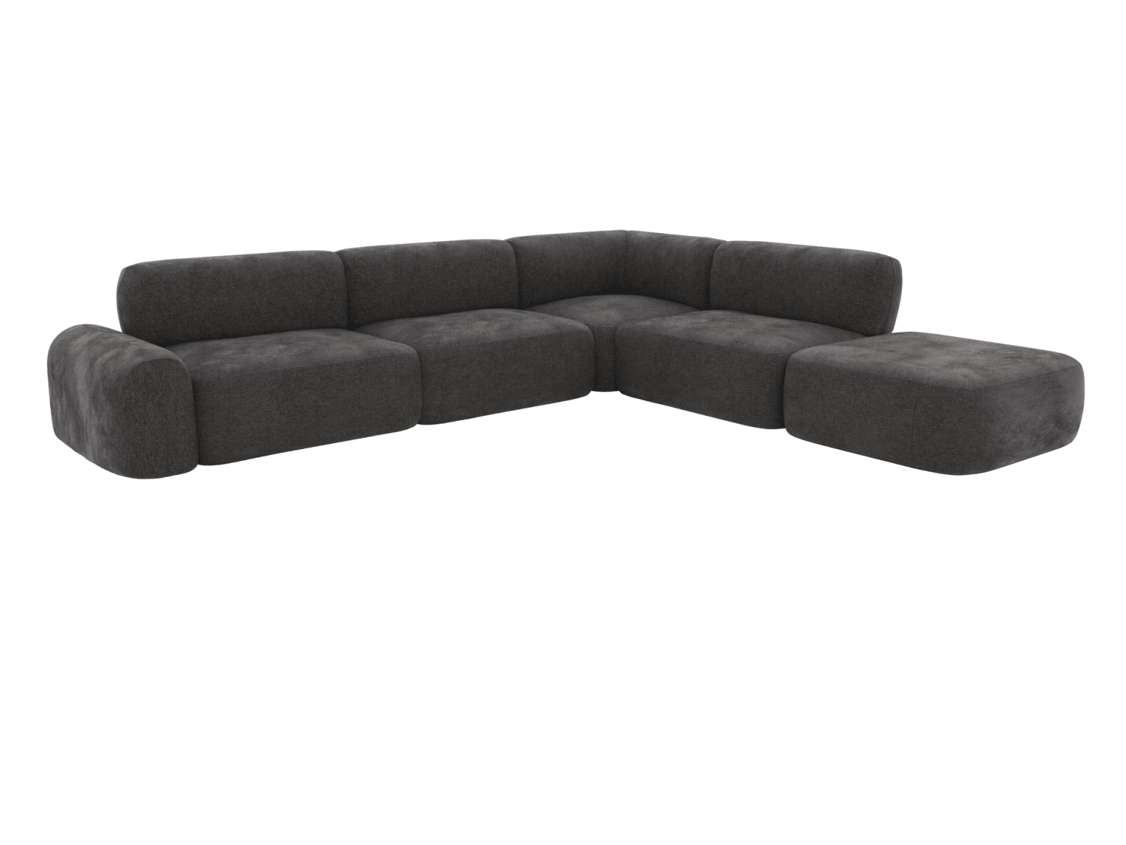 Beckett California Charcoal Modular Sofa - 6 Seater color California Charcoal