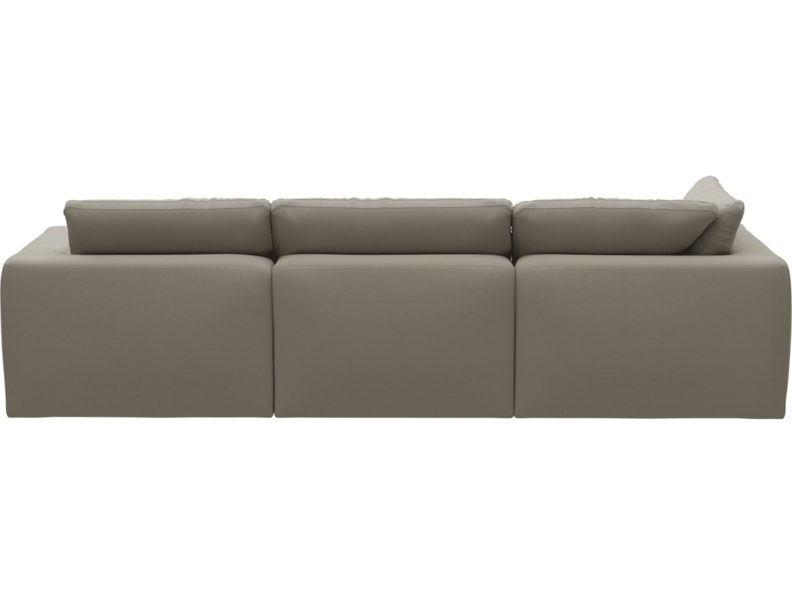 Cloud Deep Plaza Natural Modular Sofa - 3 Seater Chaise color Plaza Natural
