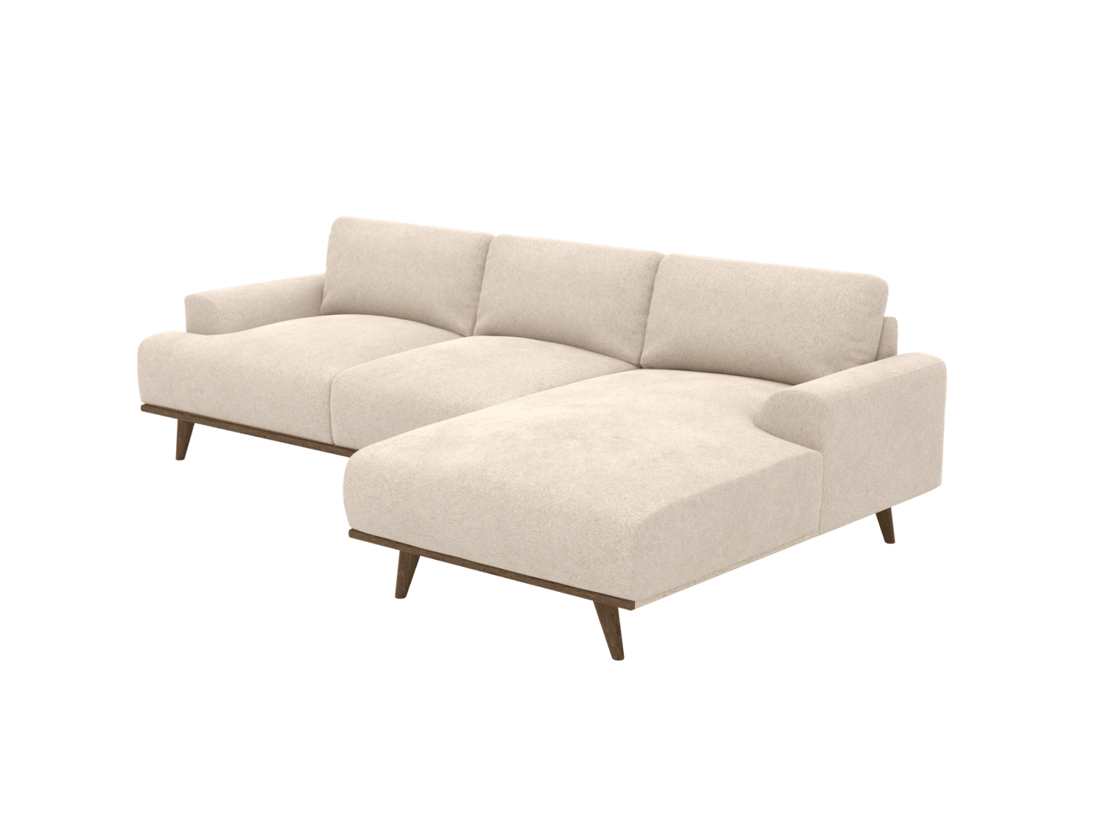 Dane Avon Taupe Chaise Sofa - 3 Seater color Avon Taupe