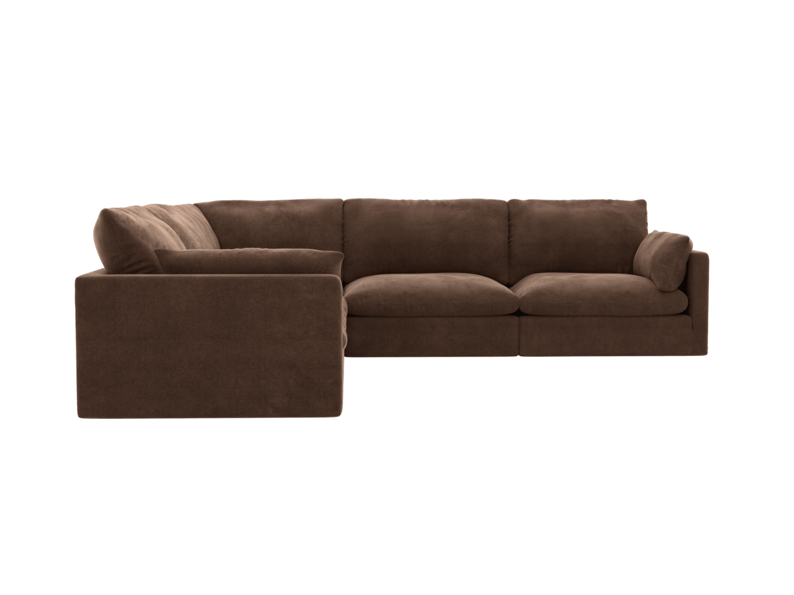 Willow Muse Chocolate Corner Sofa - 5 Seater color Muse Chocolate