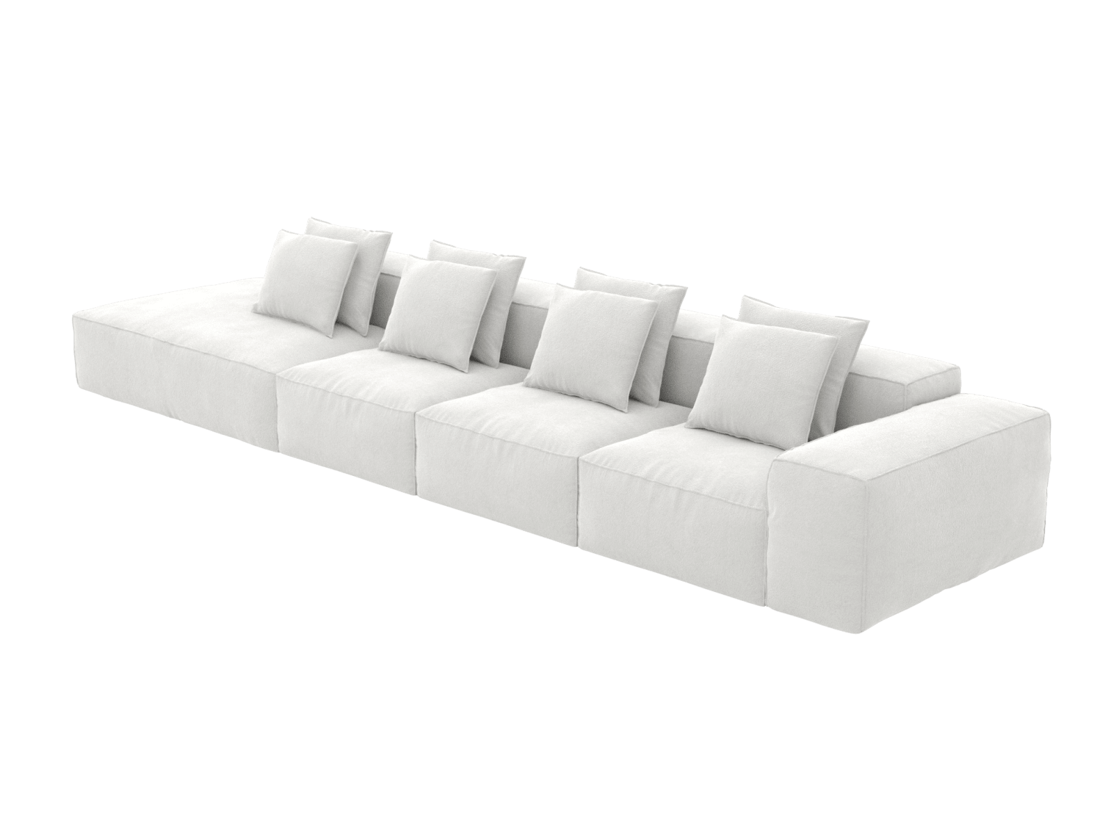 Riley Muse Frost 5 Seater Terminal Left Modular Sofa color Muse Frost