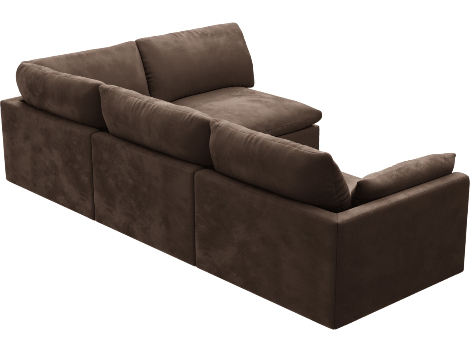 Willow Muse Chocolate Modular Sofa - 4 Seater RAF Terminal color Muse Chocolate