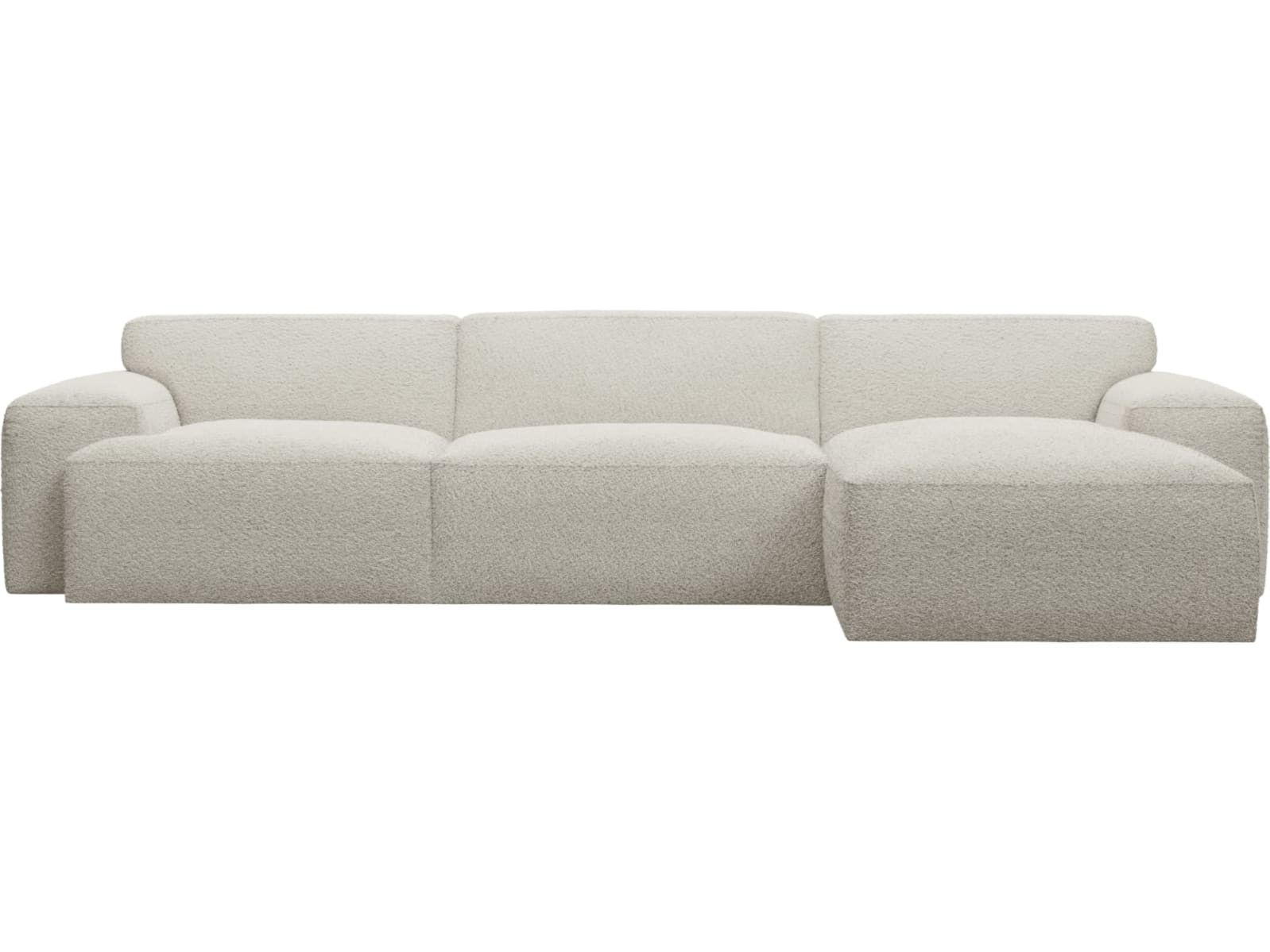 Copenhagen Boucle Ivory Chaise Sofa - 3 Seater color Boucle Ivory