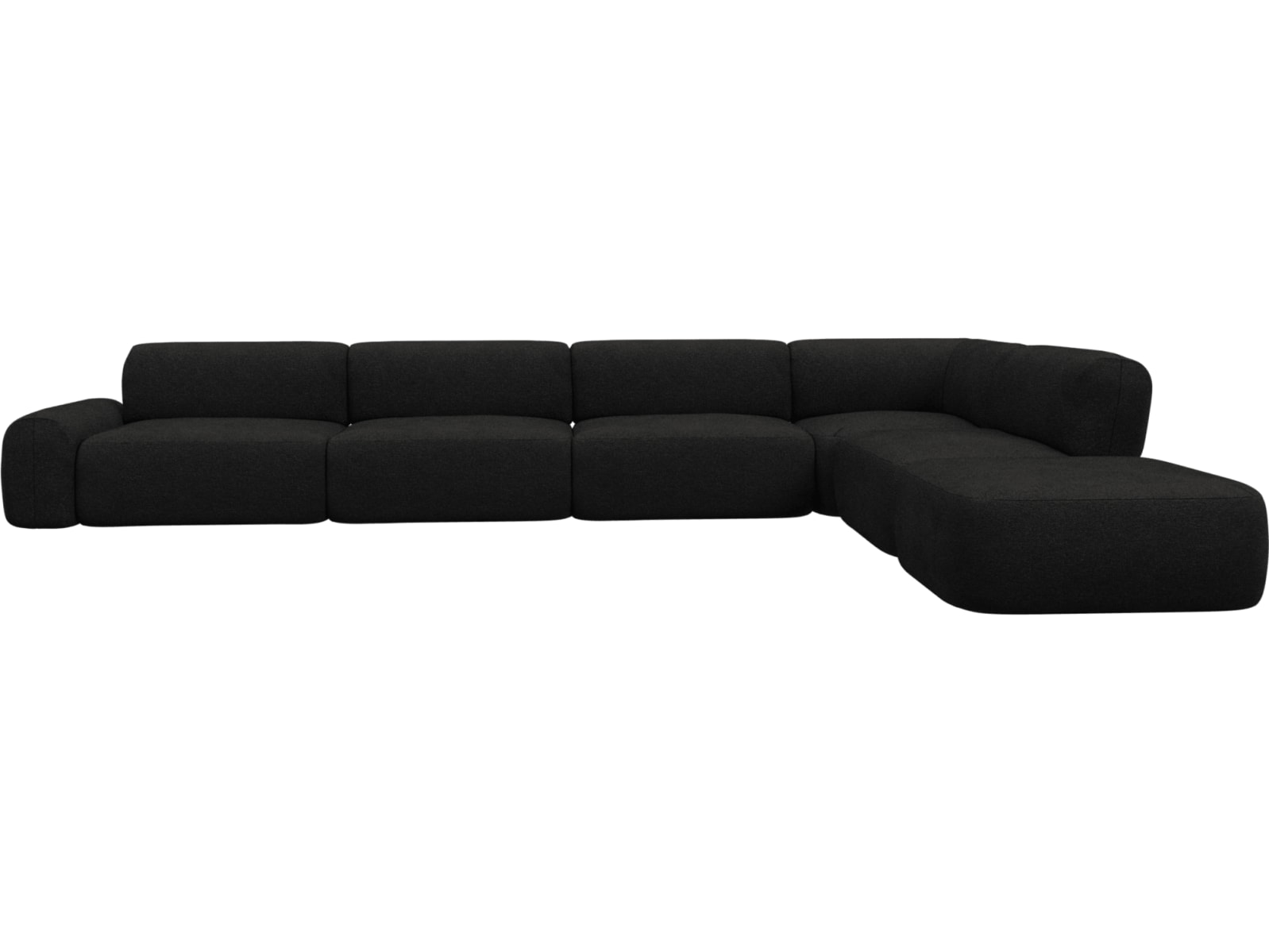 Beckett California Charcoal Modular Sofa - 7 Piece color California Charcoal