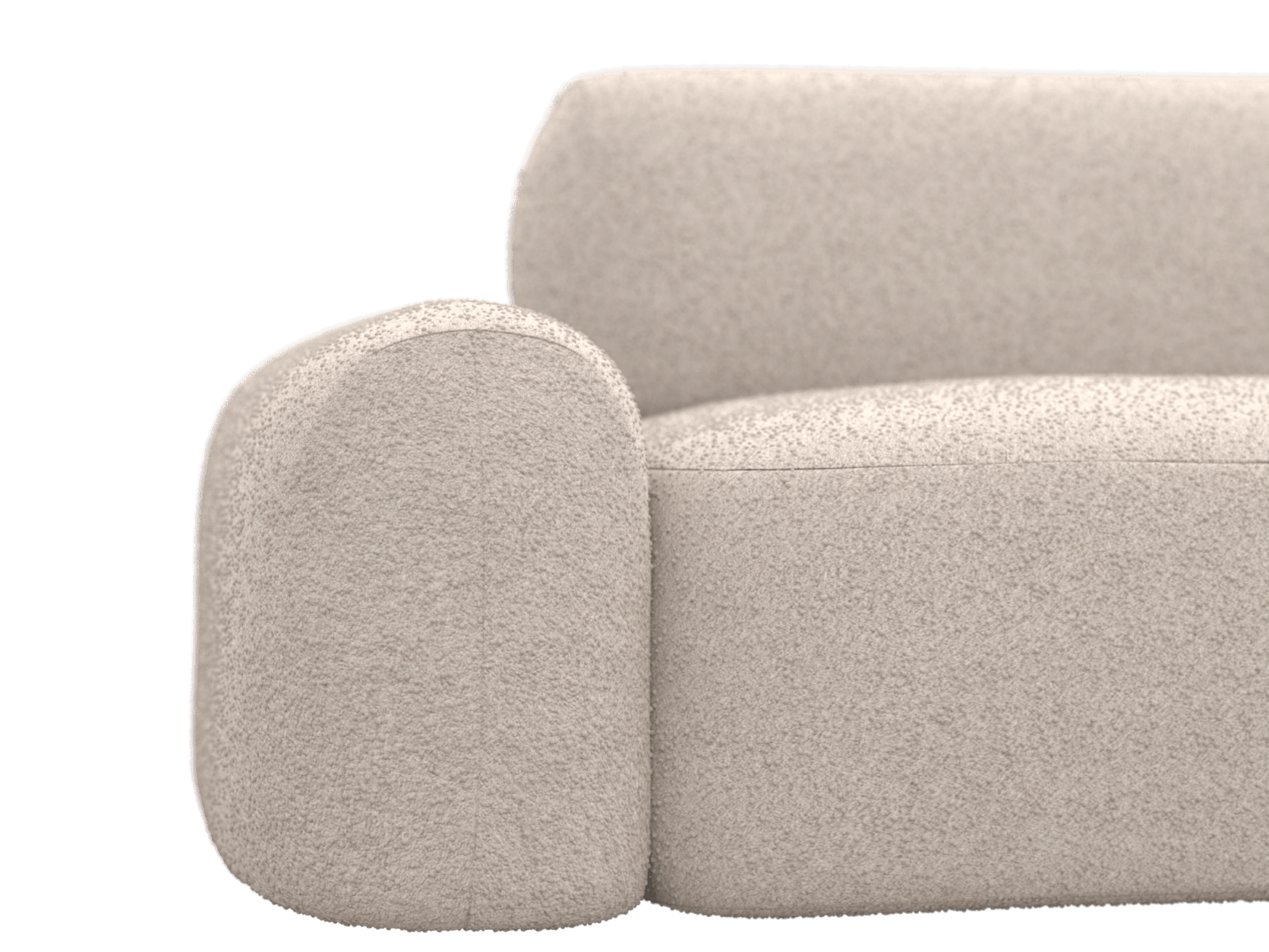 Beckett Boucle Pumice Modular Sofa - 4 Seater color Boucle Pumice