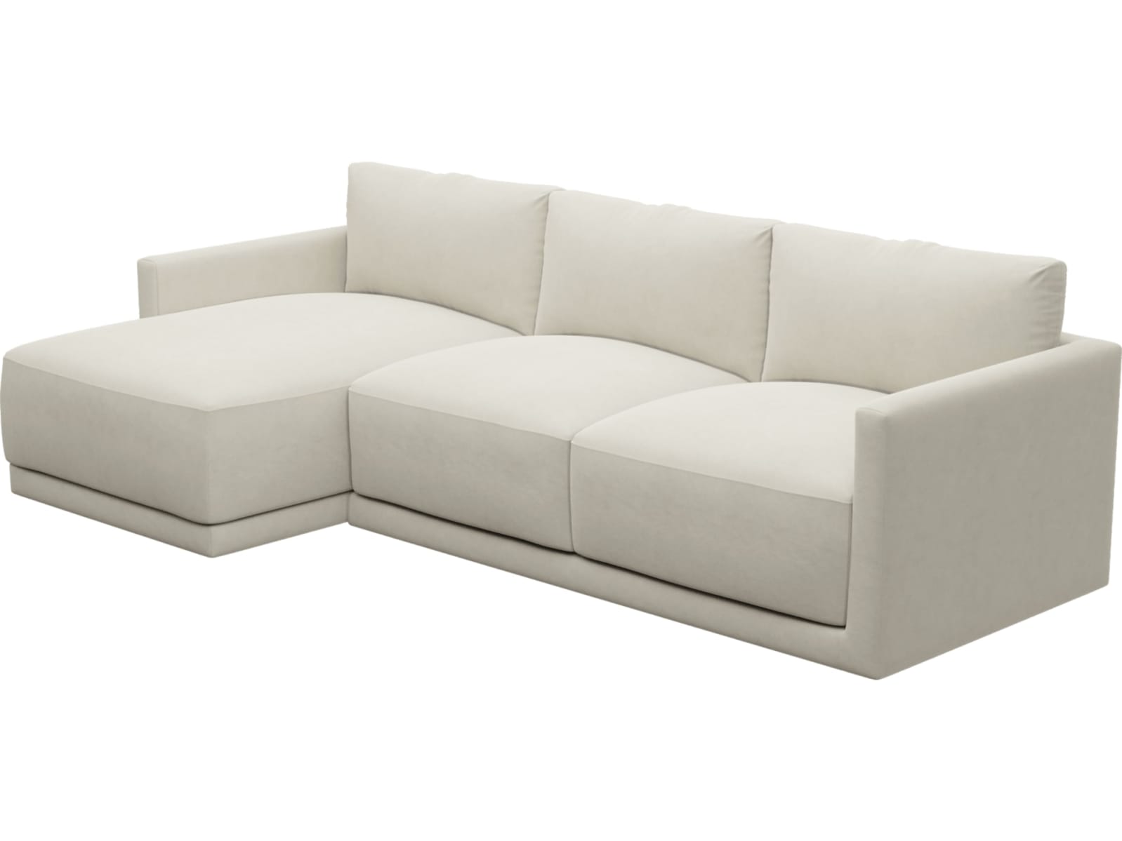 Haven Apt Muse Flax Chaise Sofa color Muse Flax