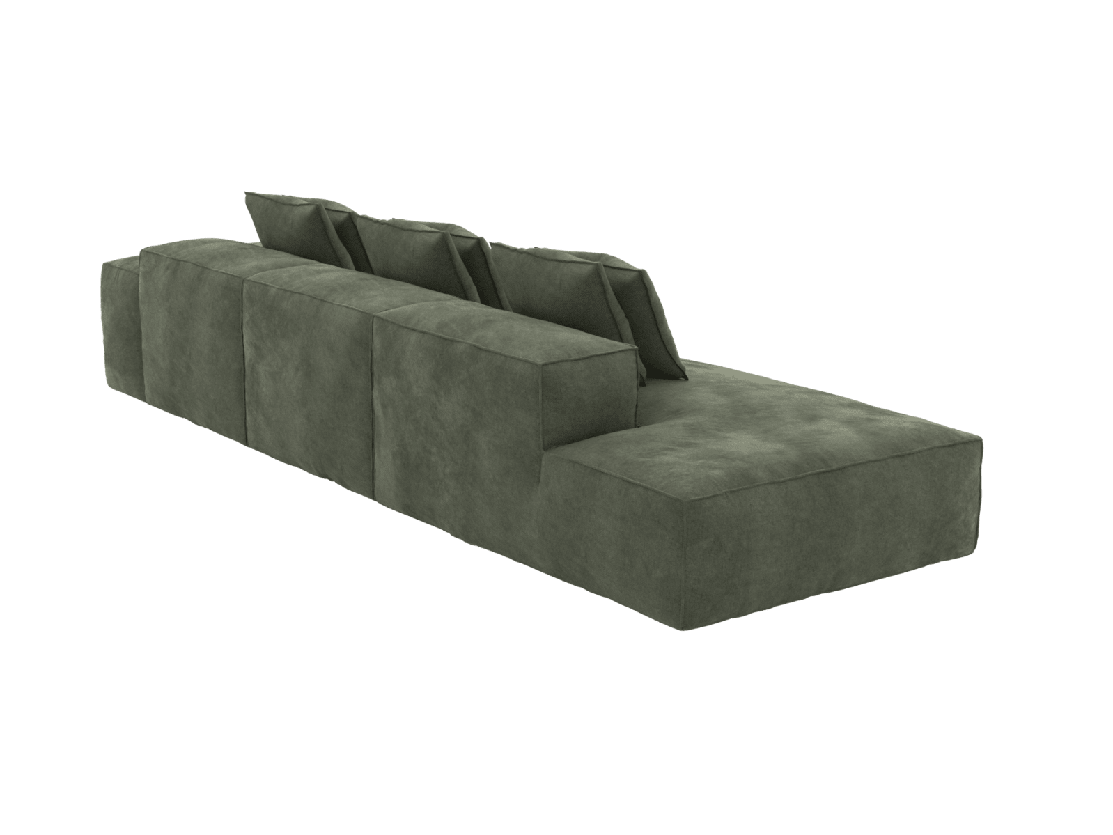 Riley Muse Forest 4 Seater Terminal Left Modular Sofa color Muse Forest