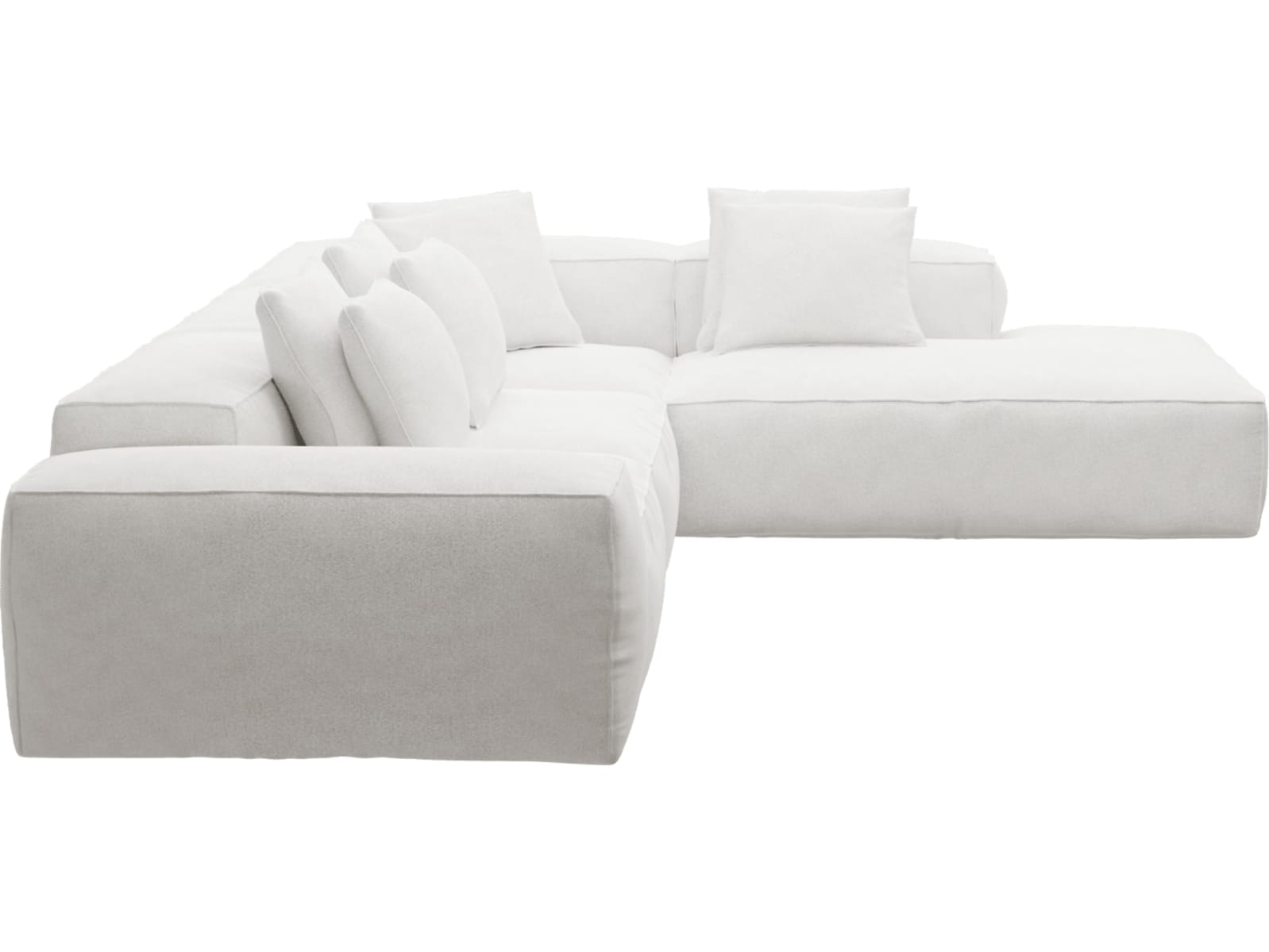 Riley Noa Fog Modular Sofa - Arm, 2x Armless, Corner, Right Terminal color Noa Fog