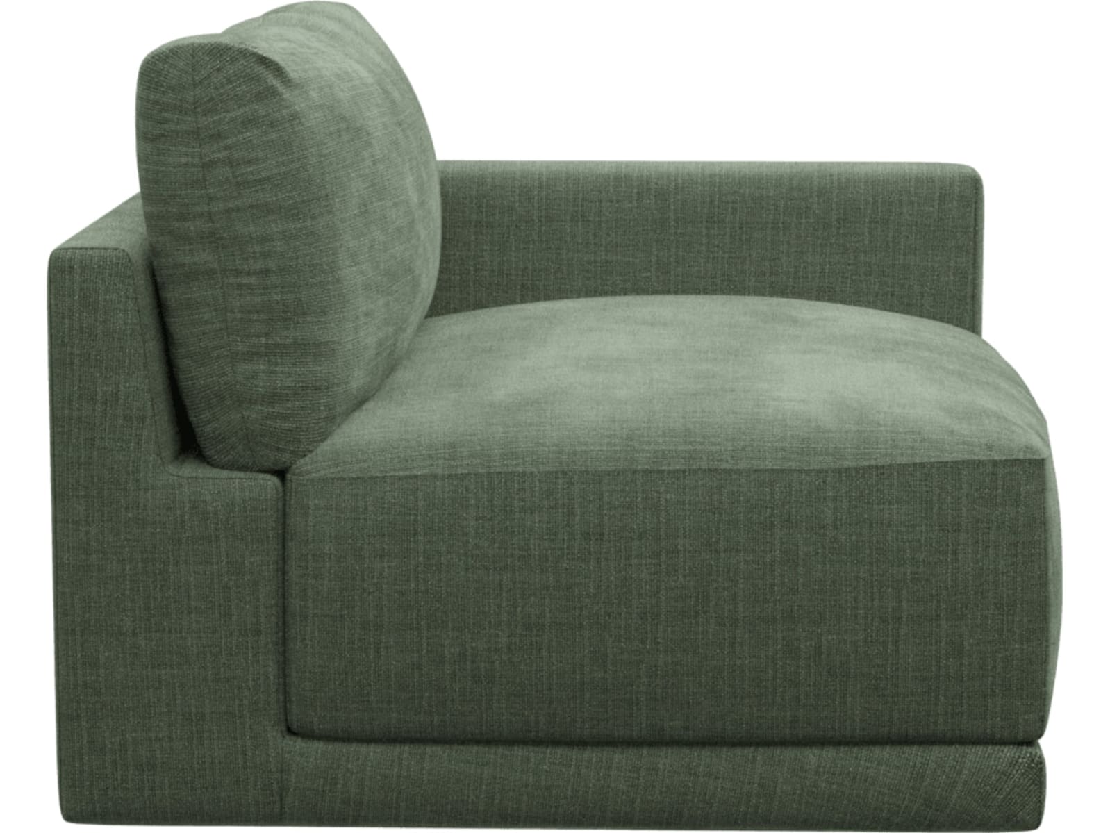 Haven Tribute Dark Jade Right Arm Facing Chair Sofa Module color Tribute Dark Jade