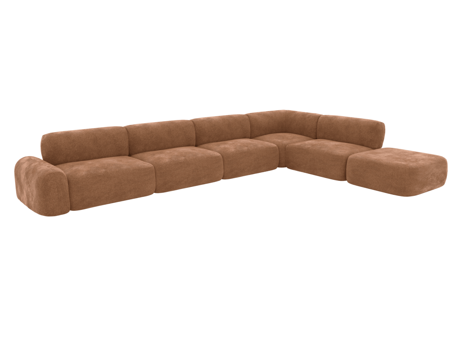 Beckett Tribute Chestnut Modular Sofa - 7 Seater color Tribute Chestnut