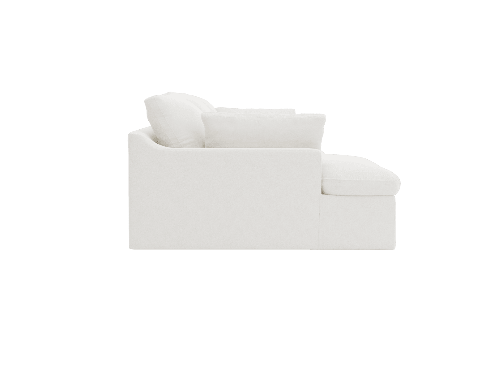 Retreat Noa Fog Chaise Sofa - 3 Seater color Noa Fog