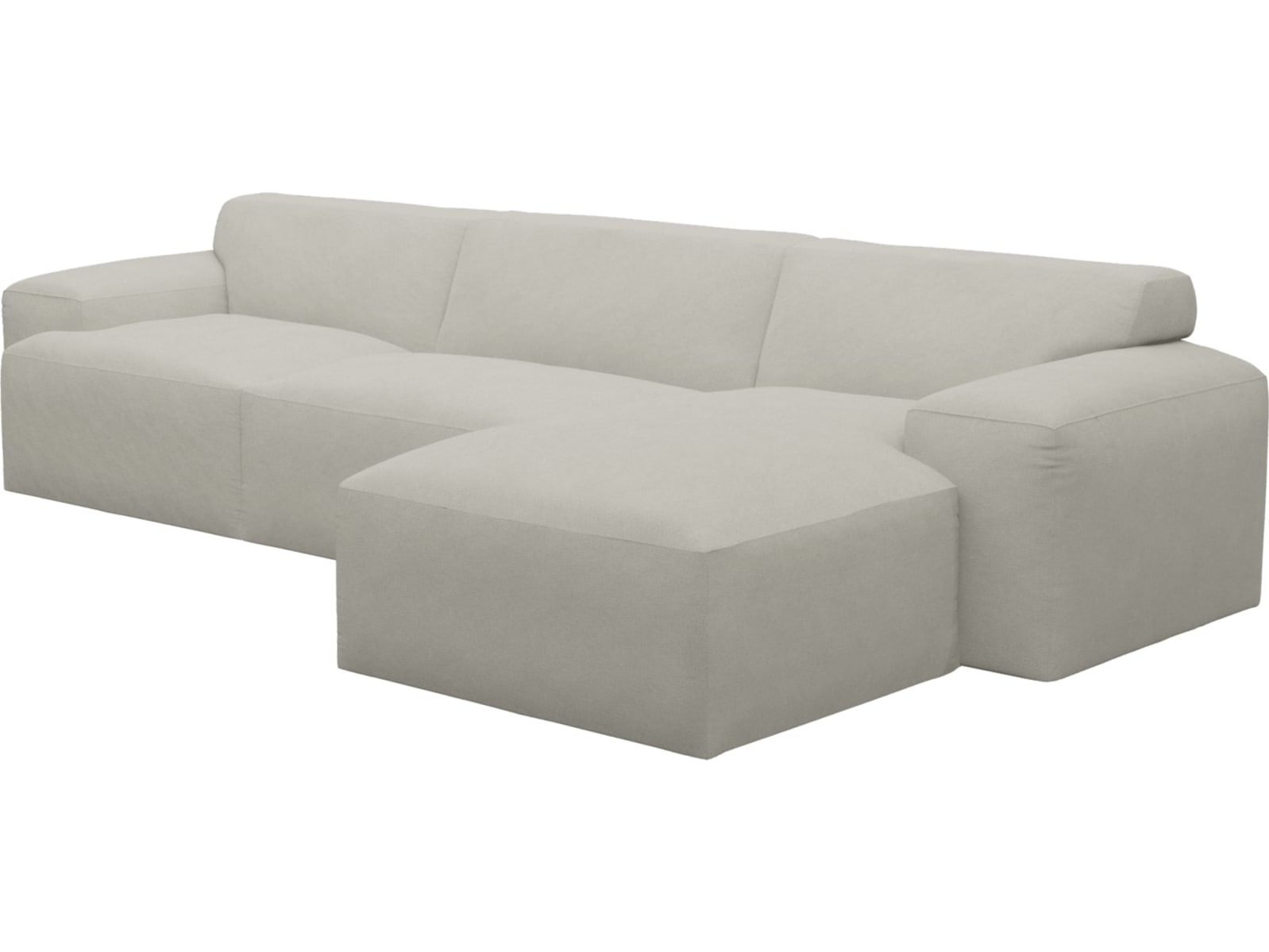 Copenhagen California Ivory Chaise Sofa - 3 Seater color California Ivory