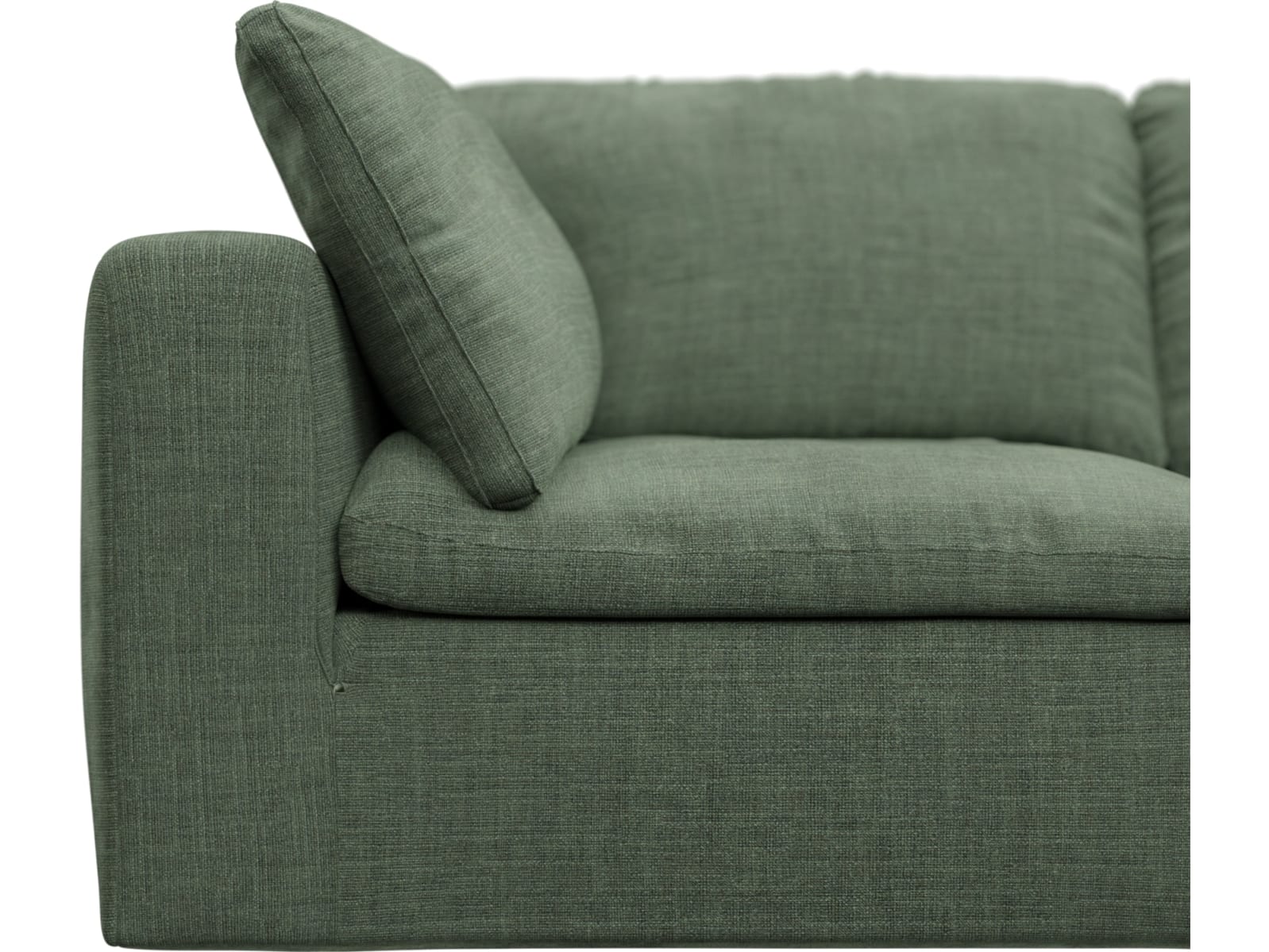 Cloud Deep Tribute Dark Jade Modular Sofa - 6 Piece color Tribute Dark Jade