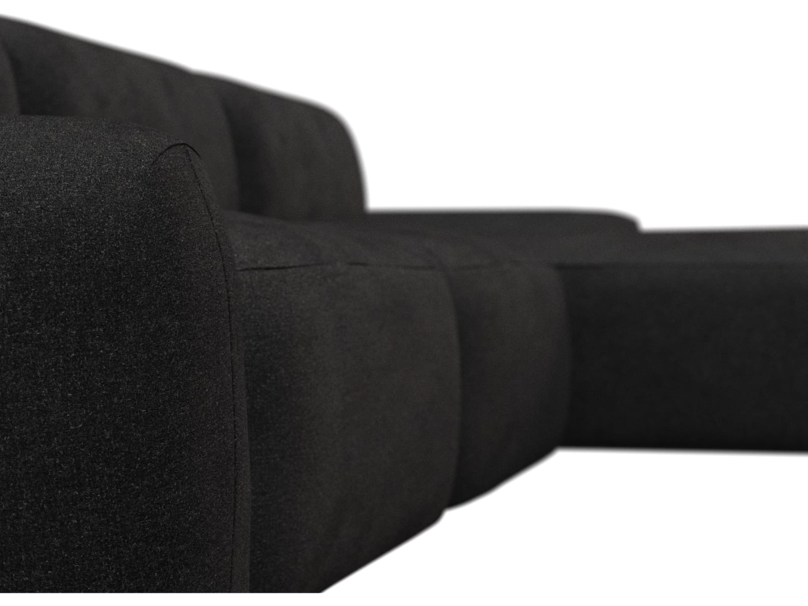 Beckett California Charcoal Chaise Sofa - 3 Seater color California Charcoal