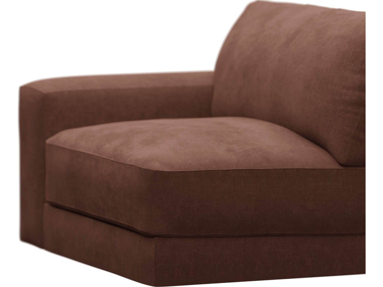 Monica Muse Rust Left Arm Facing Chair Module color Muse Rust