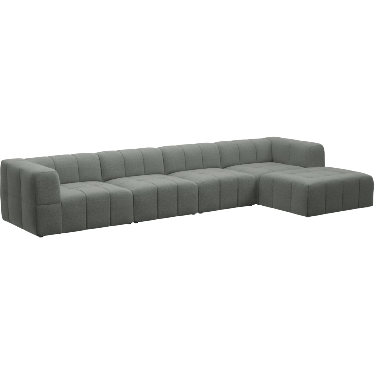 Lucello Tribute Storm Modular Sofa with Ottoman - 5 Piece color Tribute Storm