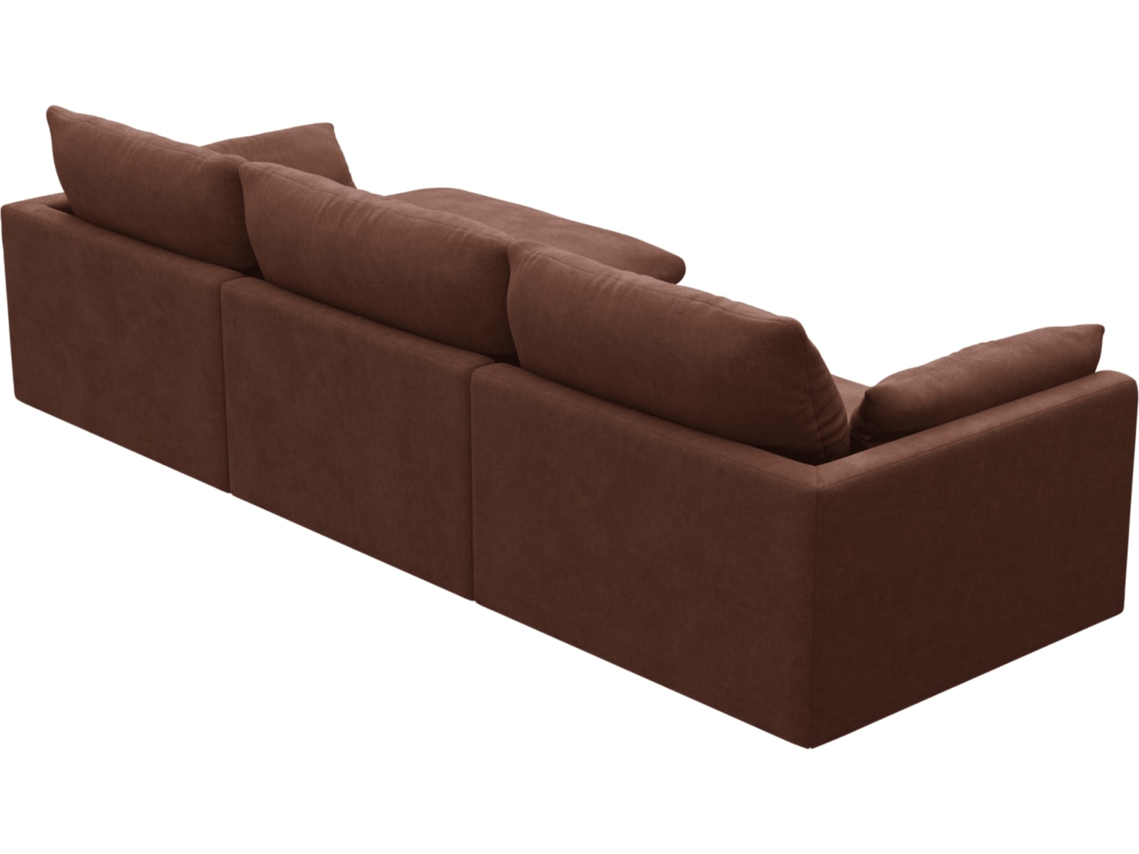 Willow Muse Rust Chaise Sofa - 3 Seater color Muse Rust