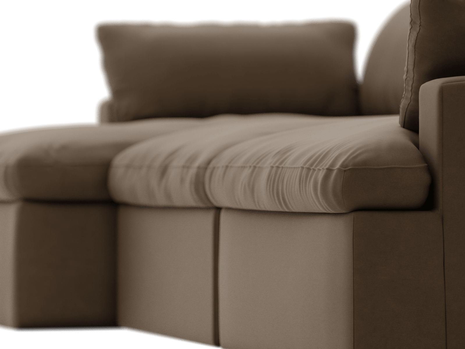 Retreat Blaze Mocha Chaise Sofa - 3 Seater color Blaze Mocha
