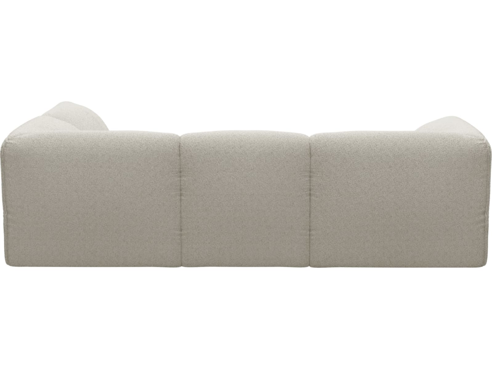 Kai Boucle Ivory Modular Sofa - 4 Seater and Ottoman color Boucle Ivory