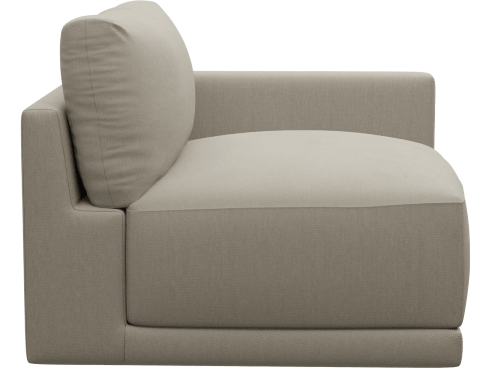 Haven Plaza Natural Right Arm Facing Sofa Module color Plaza Natural