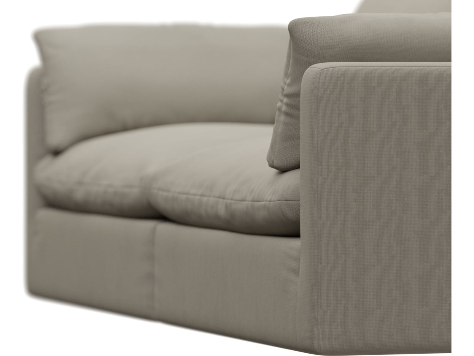 Willow Plaza Natural Modular Sofa - 2 Seater color Plaza Natural