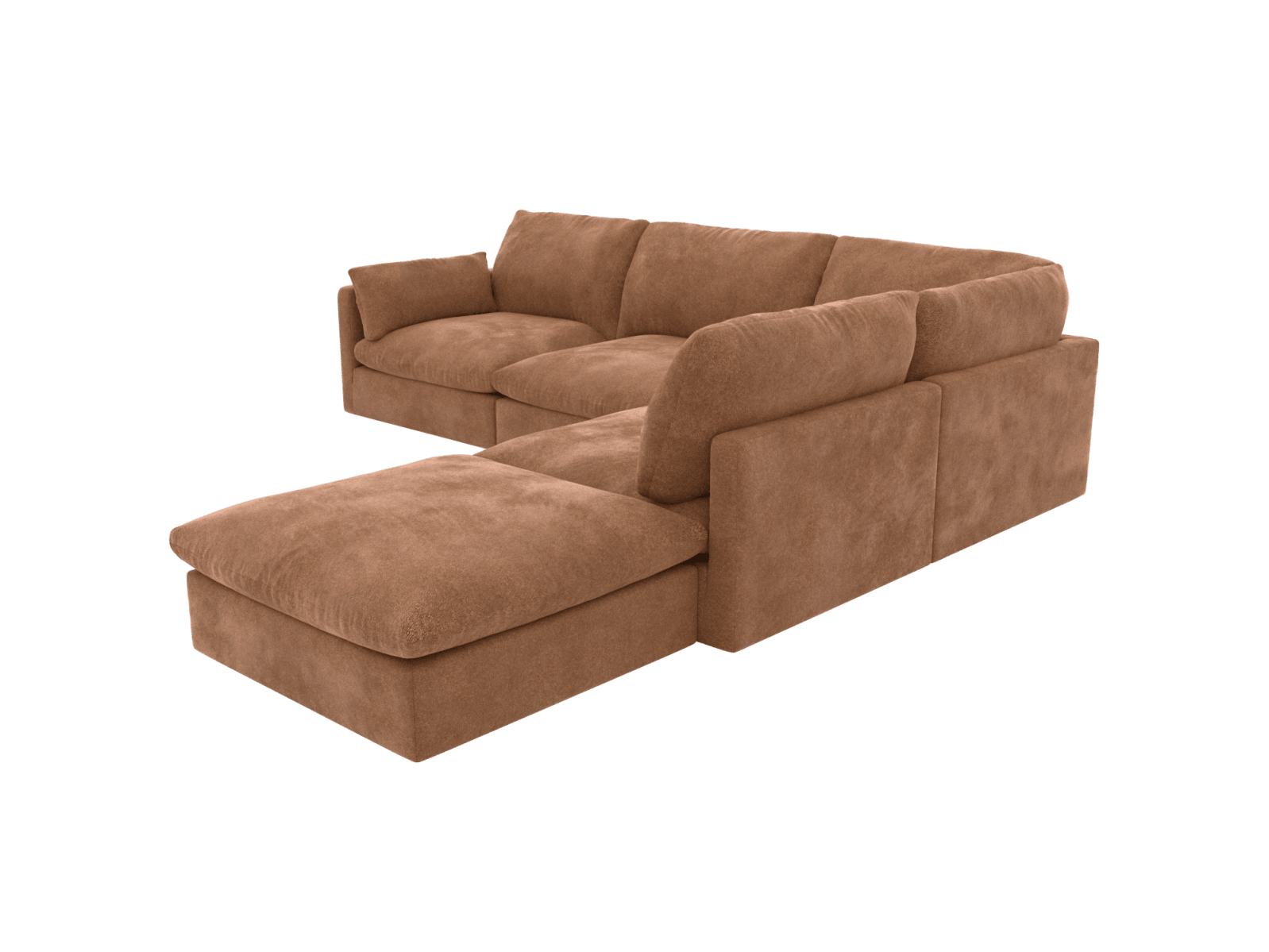 Willow Tribute Chestnut Modular Sofa RAF Terminal - 5 Seater color Tribute Chestnut