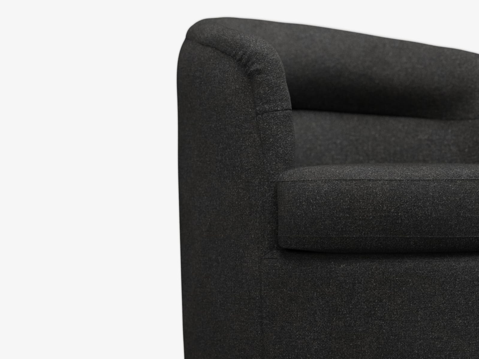 Penelope Swivel Chair California Charcoal color California Charcoal