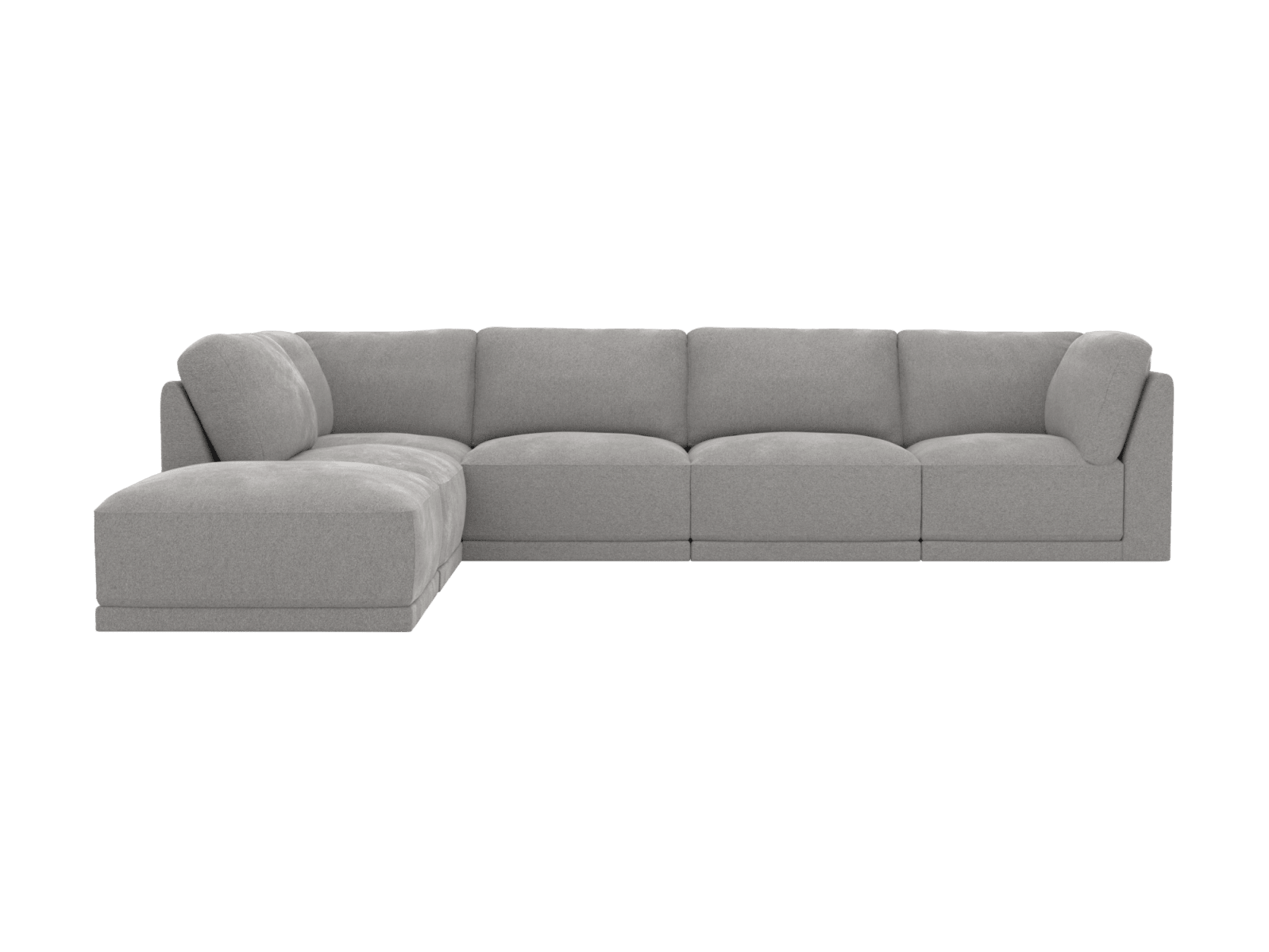 Emily Toorak Pebble Modular Sofa - 6 Seater color Toorak Pebble