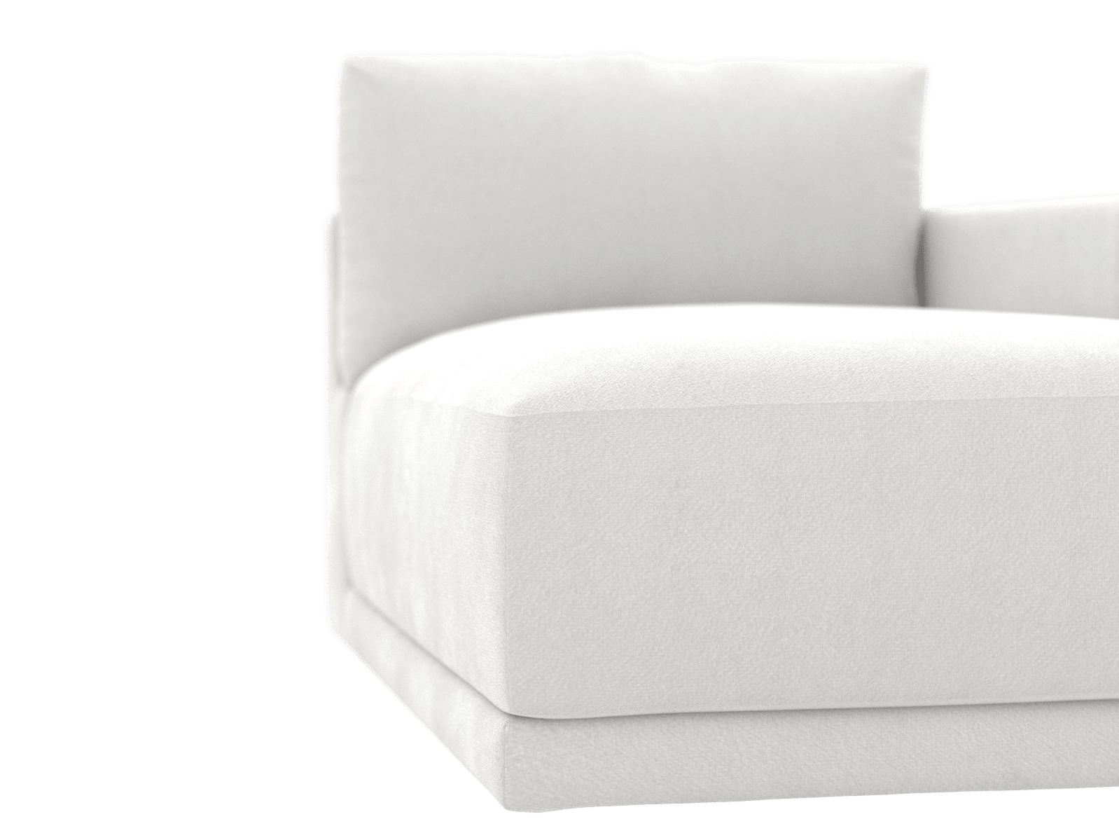 Haven Muse Frost Right Arm Facing Chaise Sofa Module color Muse Frost