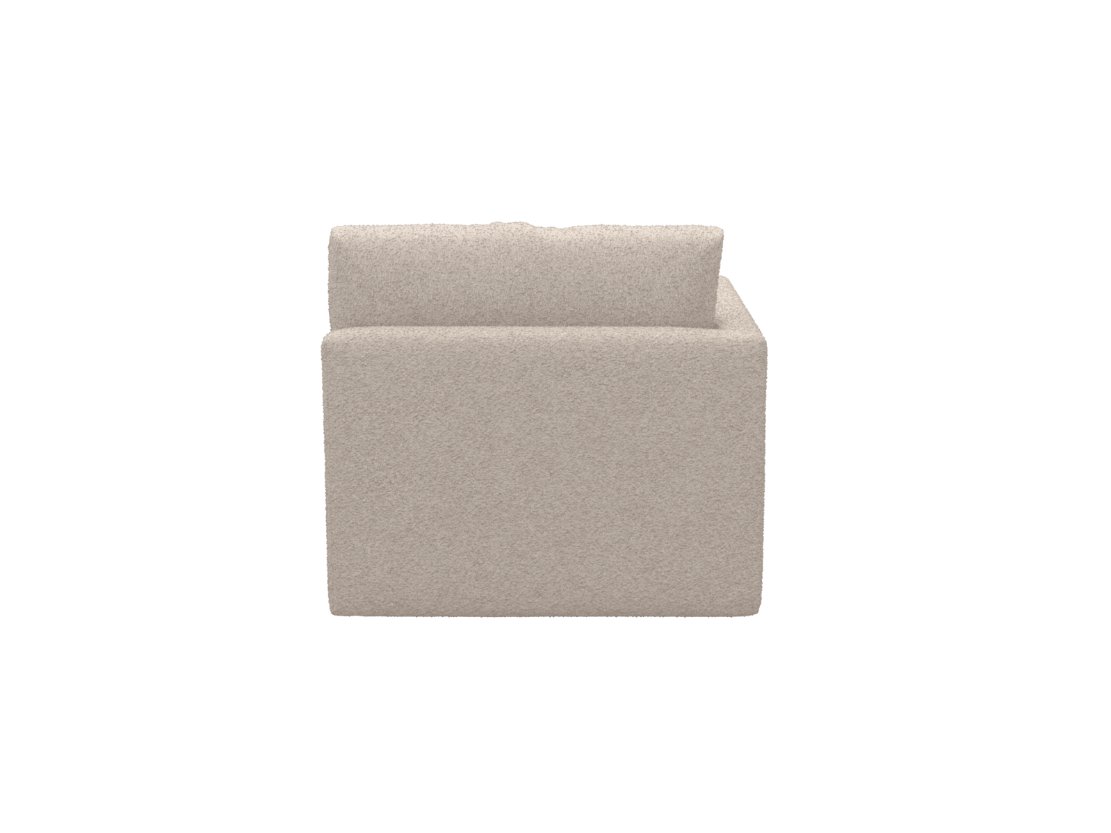 Haven Boucle Pumice Left Arm Facing Chaise Sofa Module color Boucle Pumice