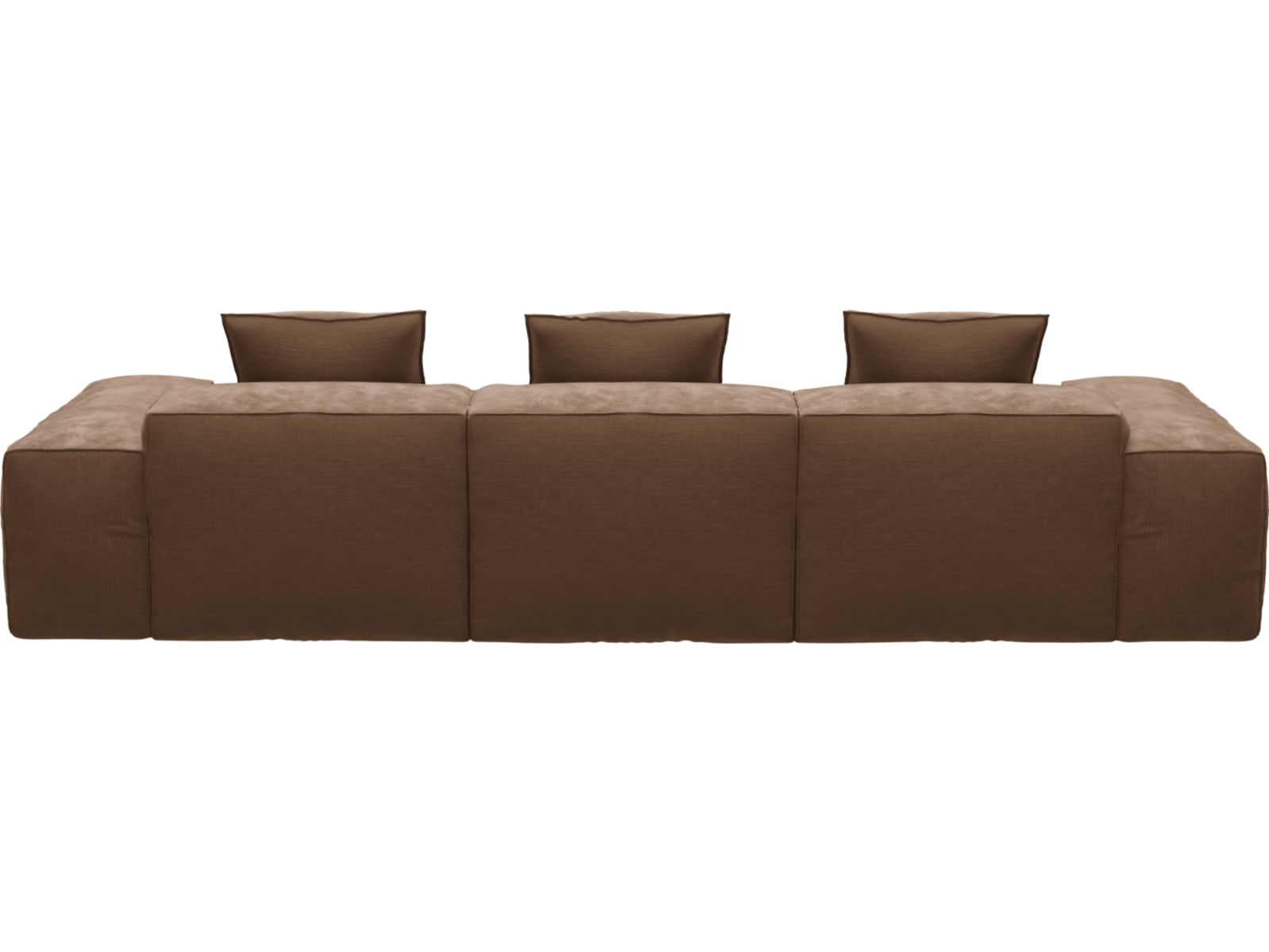 Riley Tribute Chestnut Modular Sofa - 3 Seater Chaise color Tribute Chestnut