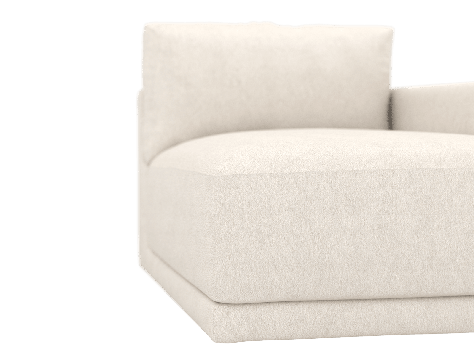 Haven Noa Fog Right Arm Facing Chaise Sofa Module color Noa Fog