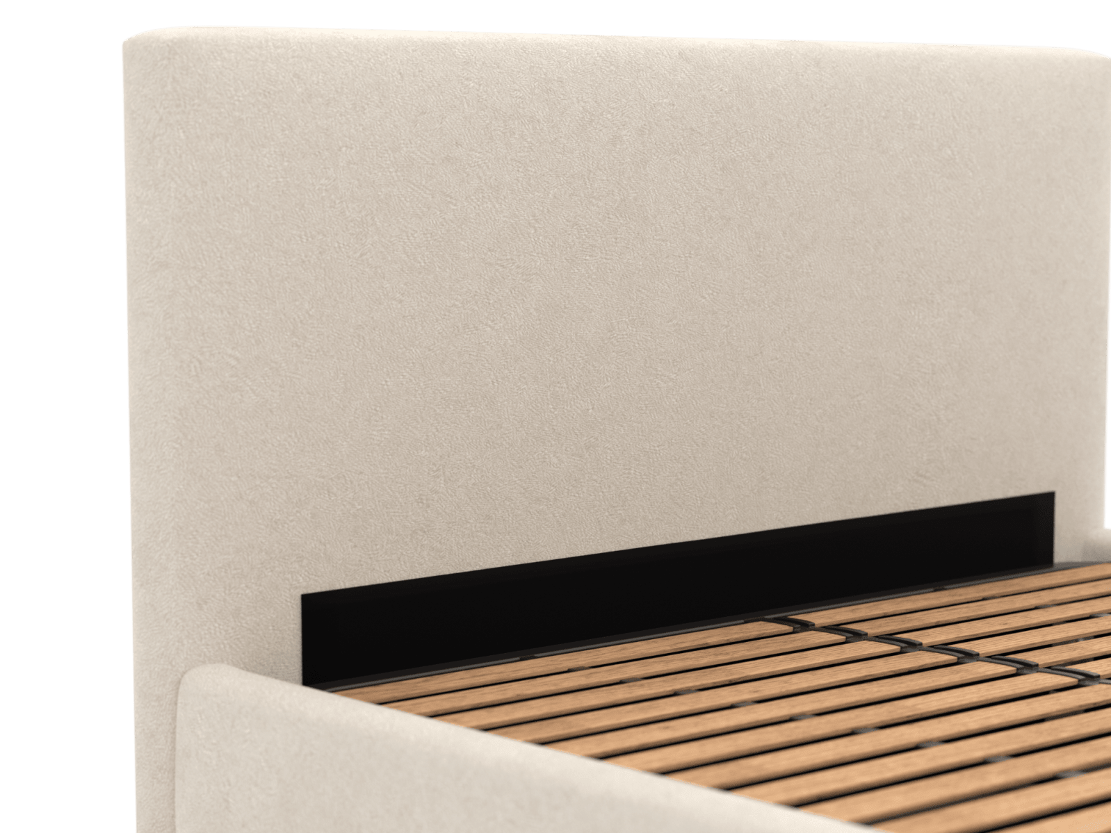 Haven Gas Lift Bed Muse Flax King color Muse Flax