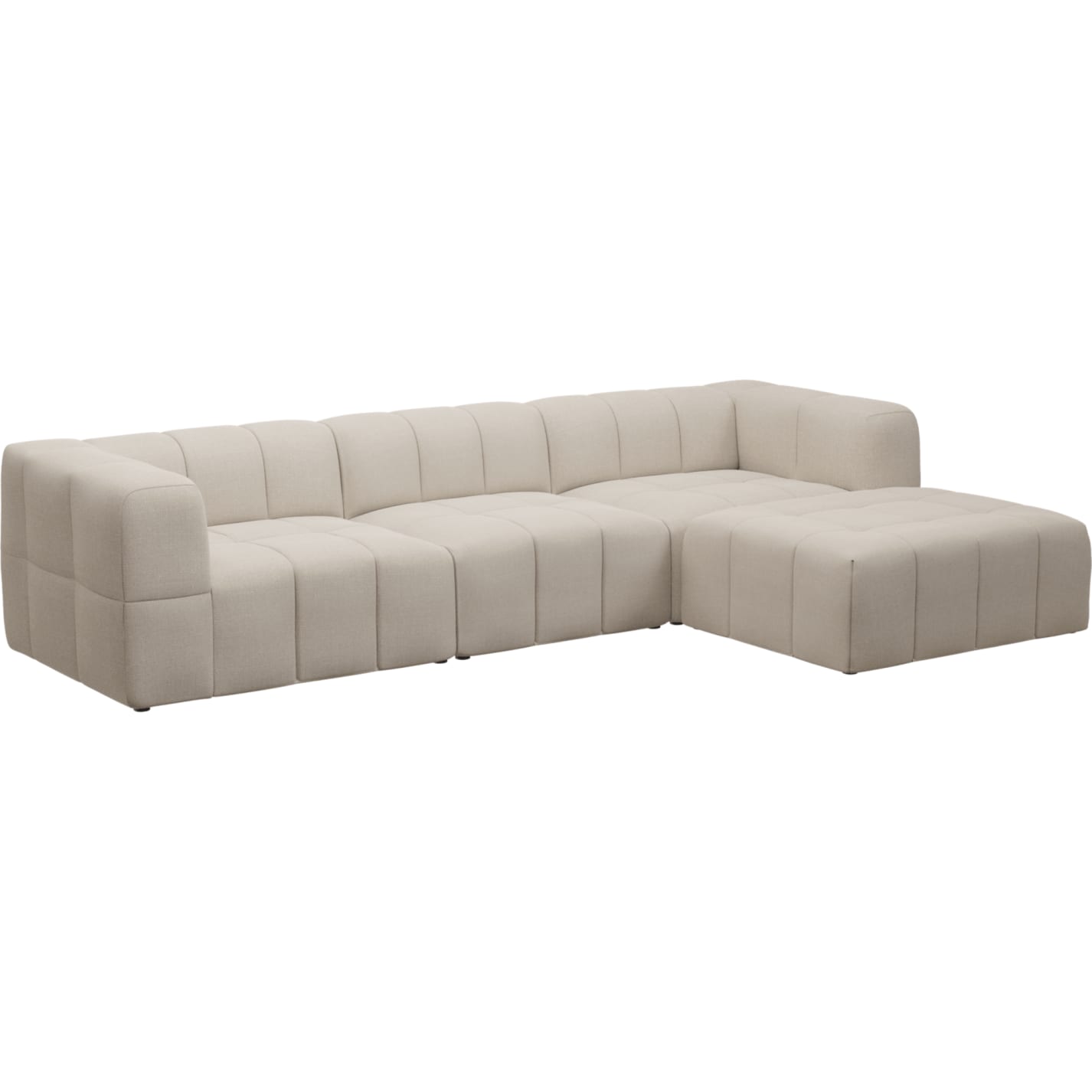 Lucello Santa Fe Sand Modular Sofa with Ottoman - 4 Piece color Santa Fe Sand