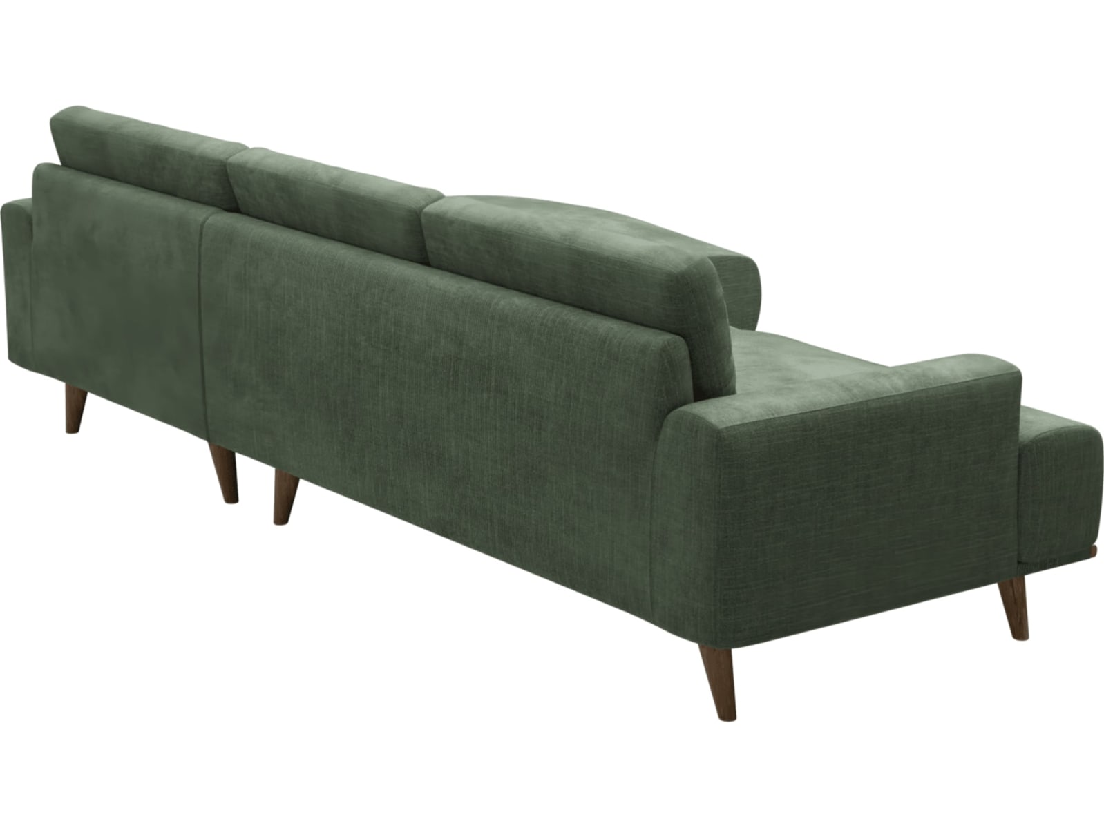 Dane Tribute Dark Jade Chaise Sofa - 3 Seater color Tribute Dark Jade