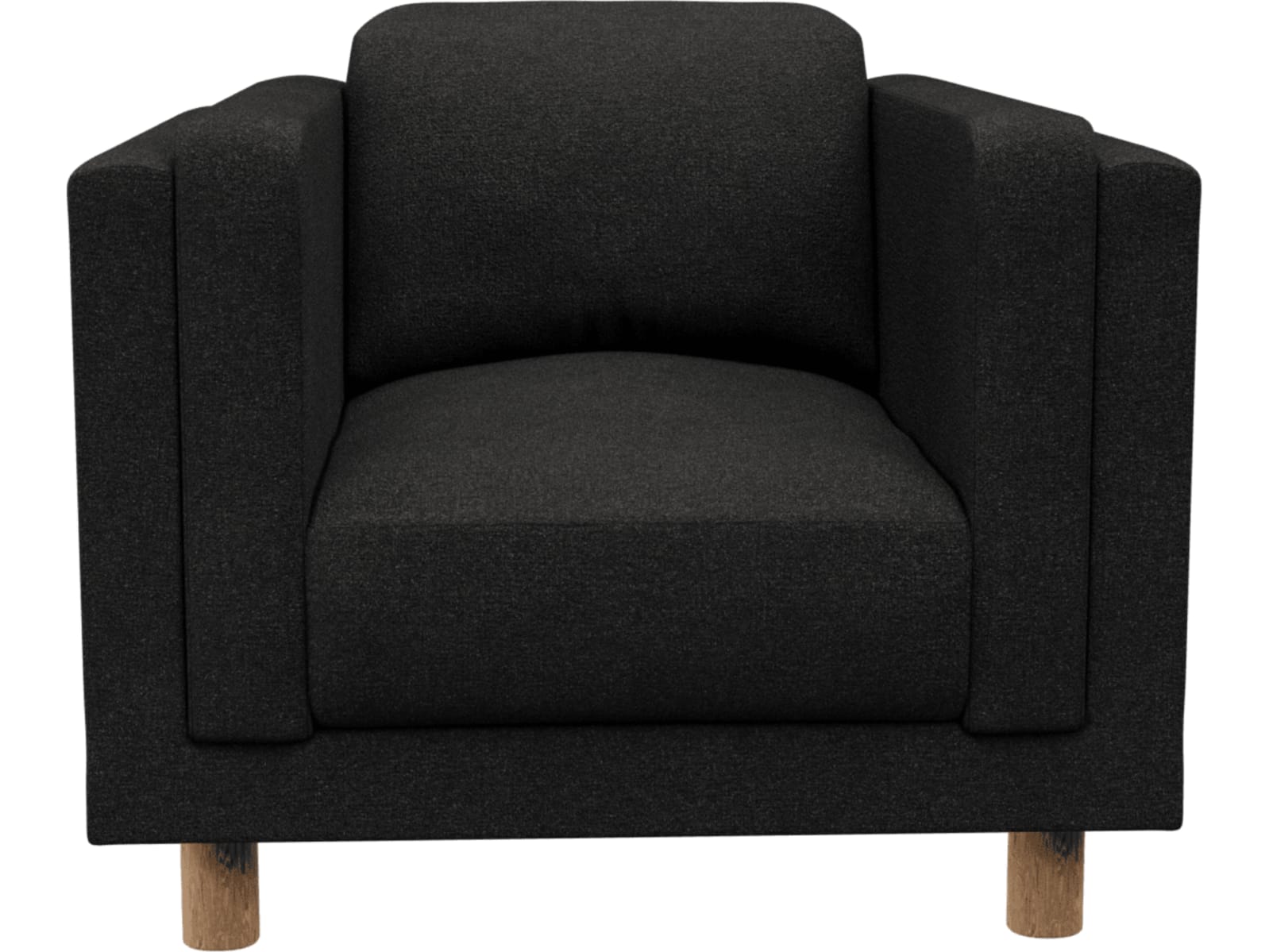 Hayes California Charcoal Armchair color California Charcoal