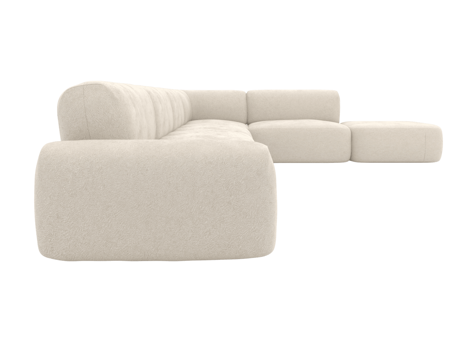 Beckett Muse Flax Modular Sofa - 7 Seater color Muse Flax