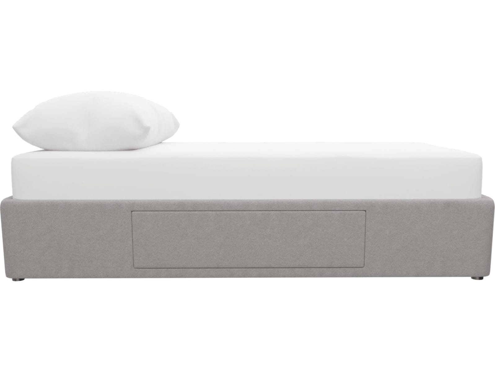 Zenith Kids 1 Storage Drawer Bed Base View Steel color View Steel