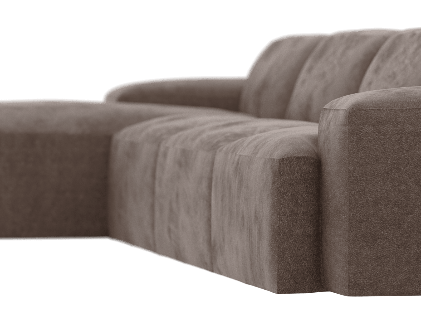 Copenhagen Muse Mink Chaise Sofa - 4 Seater color Muse Mink