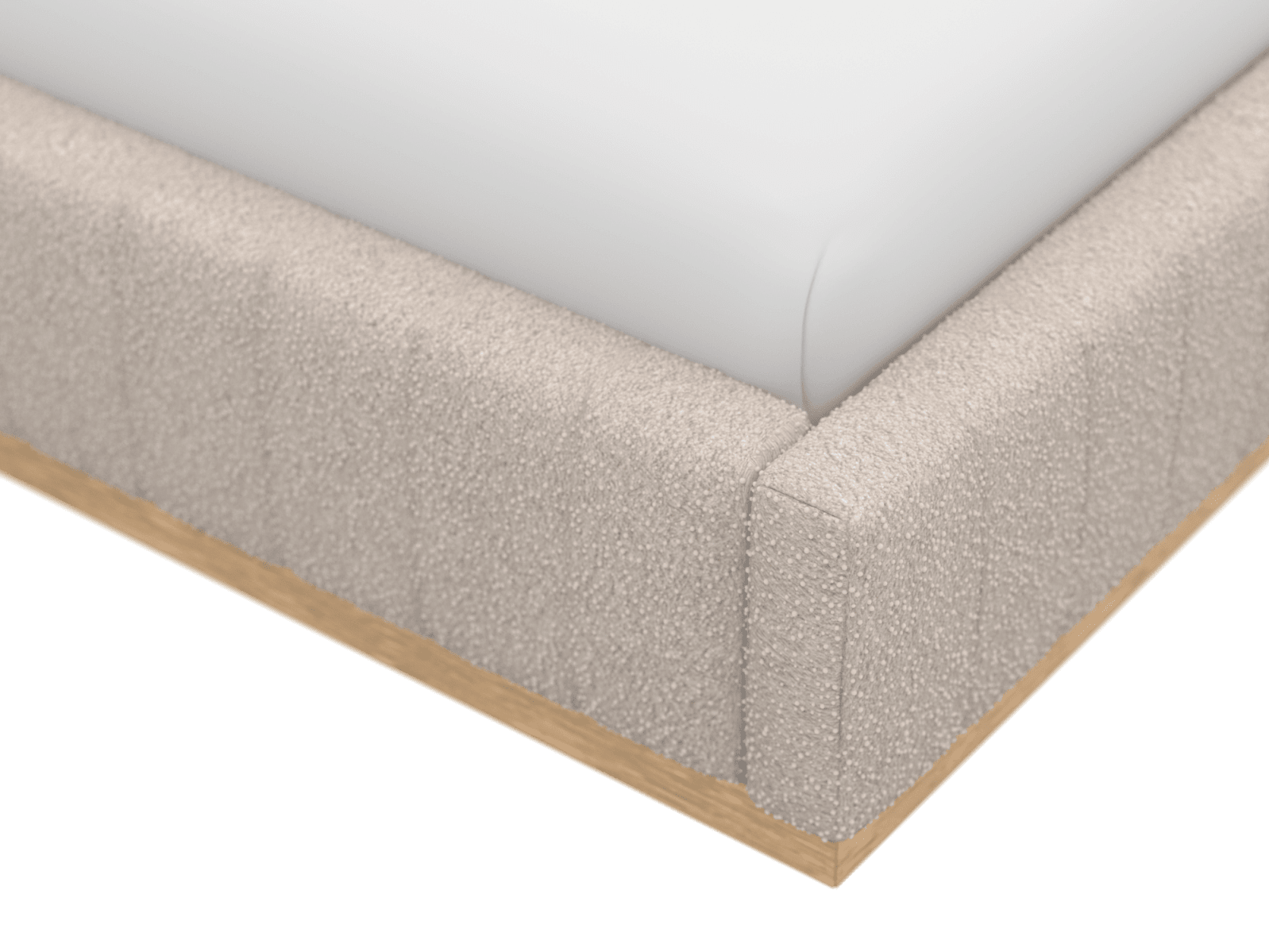 Brentwood Gas Lift Bed Boucle Pumice Double color Boucle Pumice