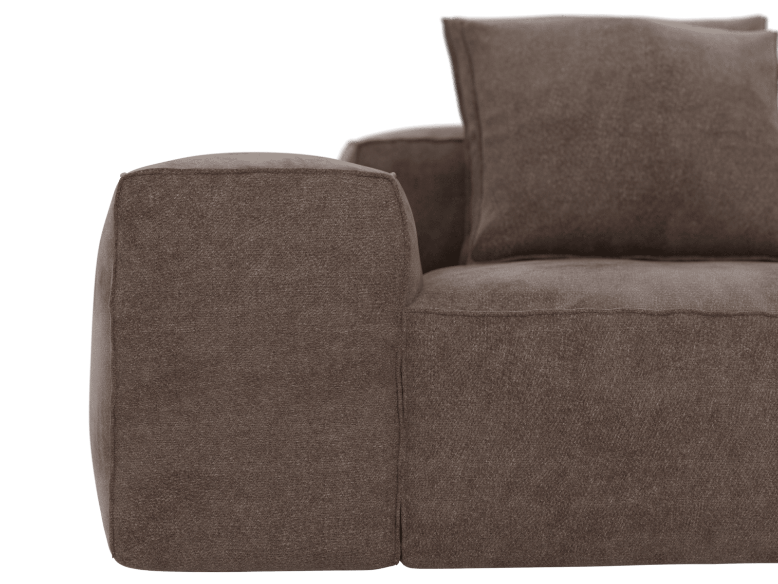 Riley Muse Mink 6 Seater Terminal Right Modular Sofa color Muse Mink